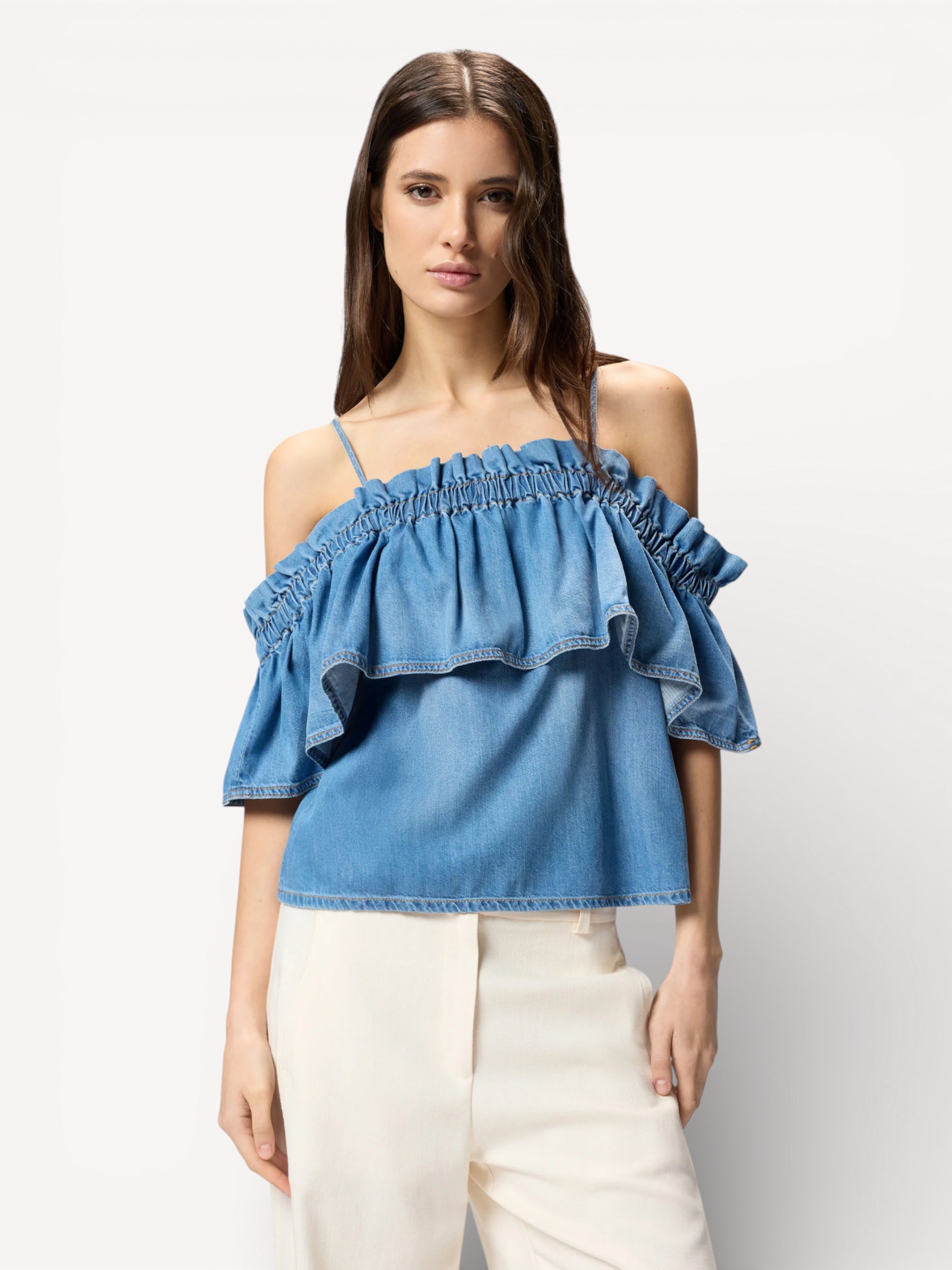 Denim Top - Light Blue