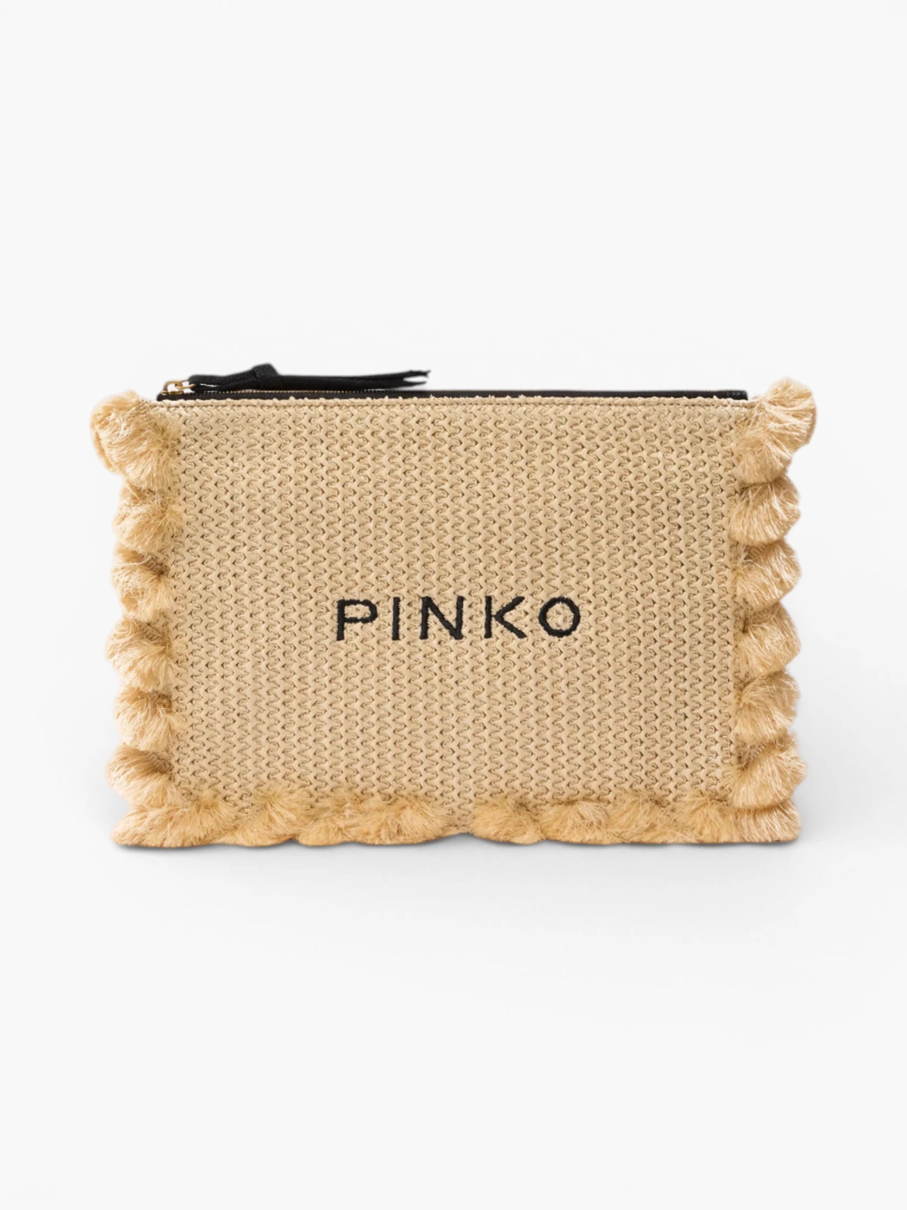 Small Raffia Clutch - Gold