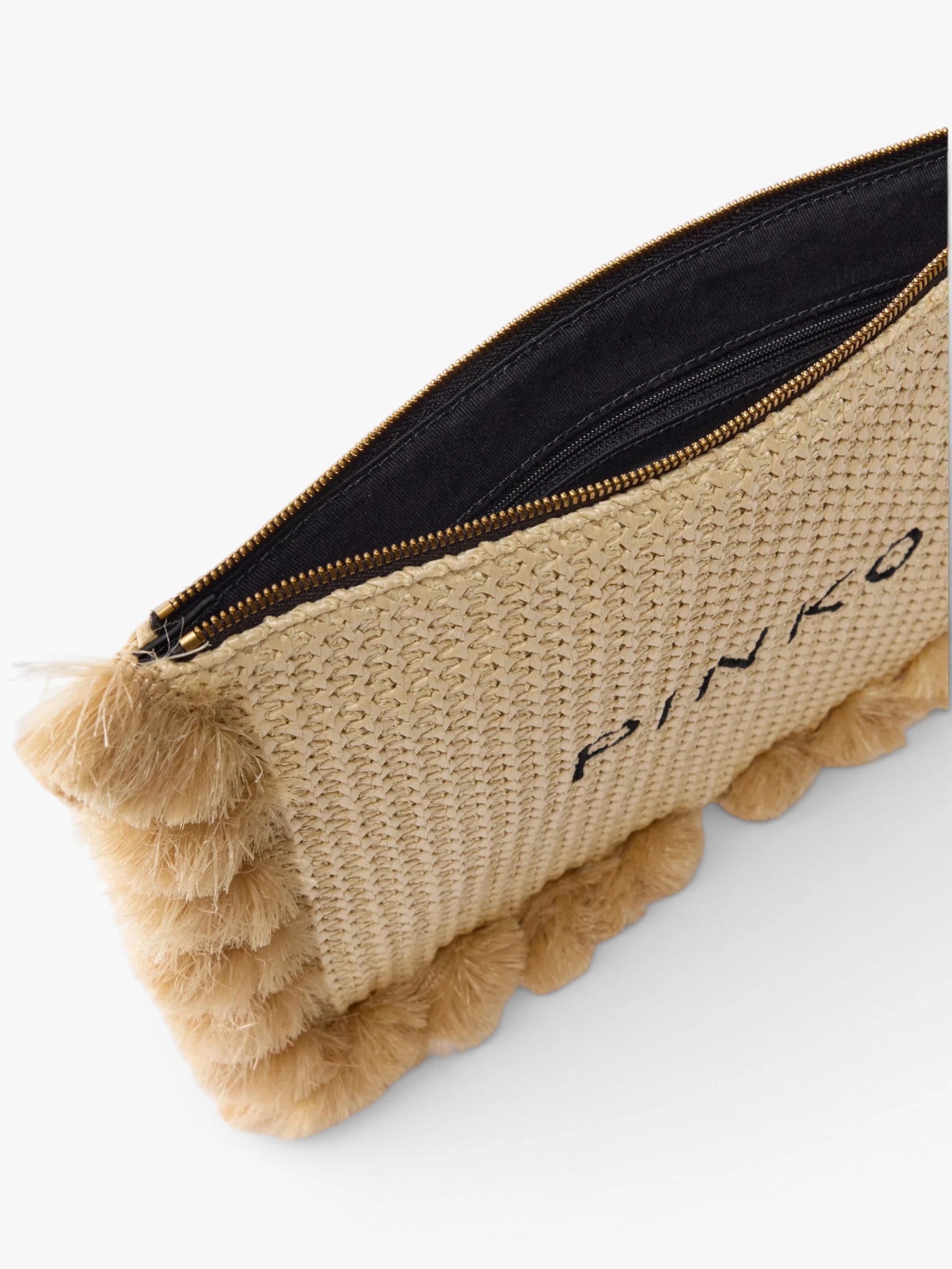 Small Raffia Clutch - Gold