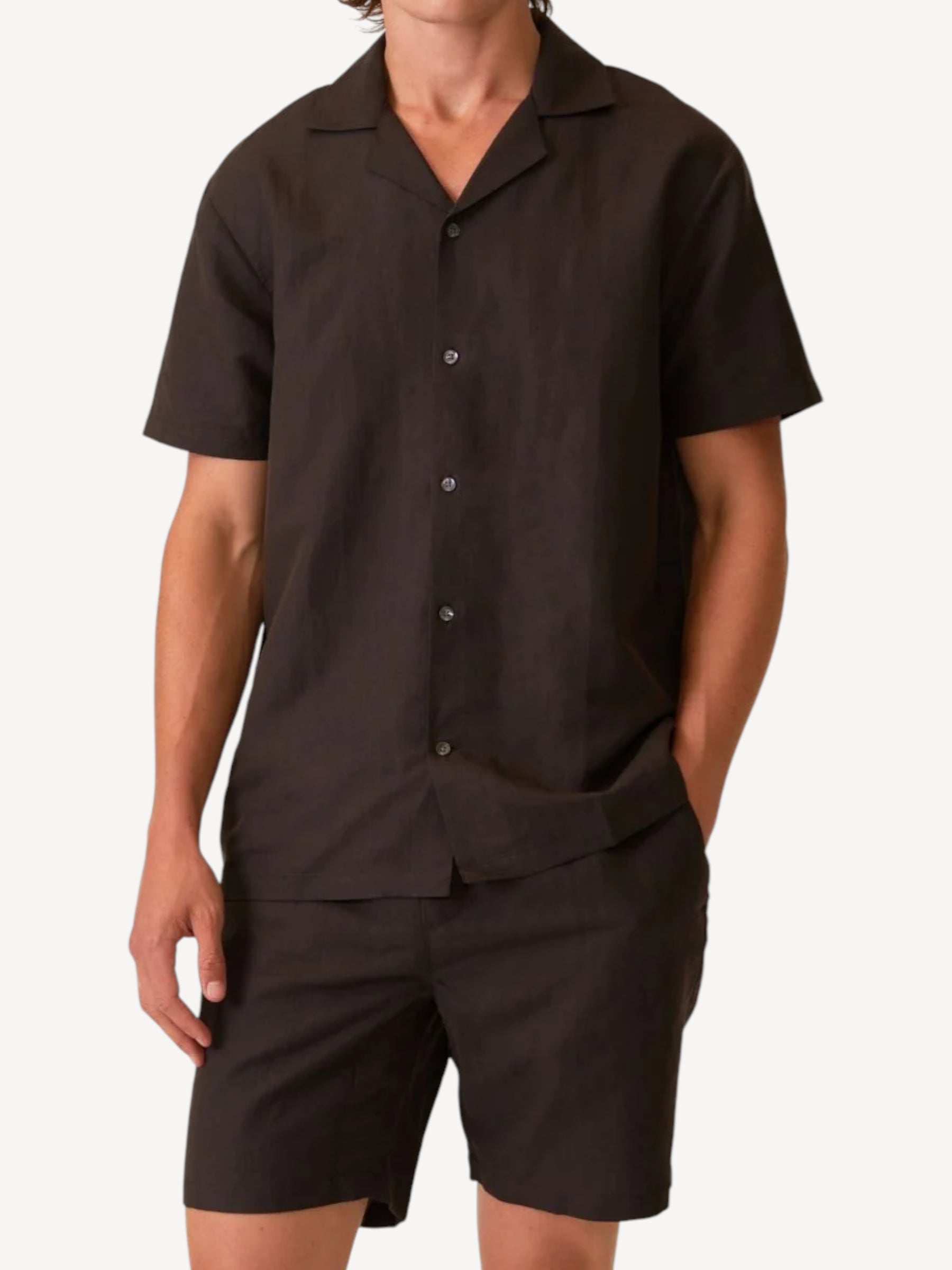 Tanner Linen Shirt - Dark Brown