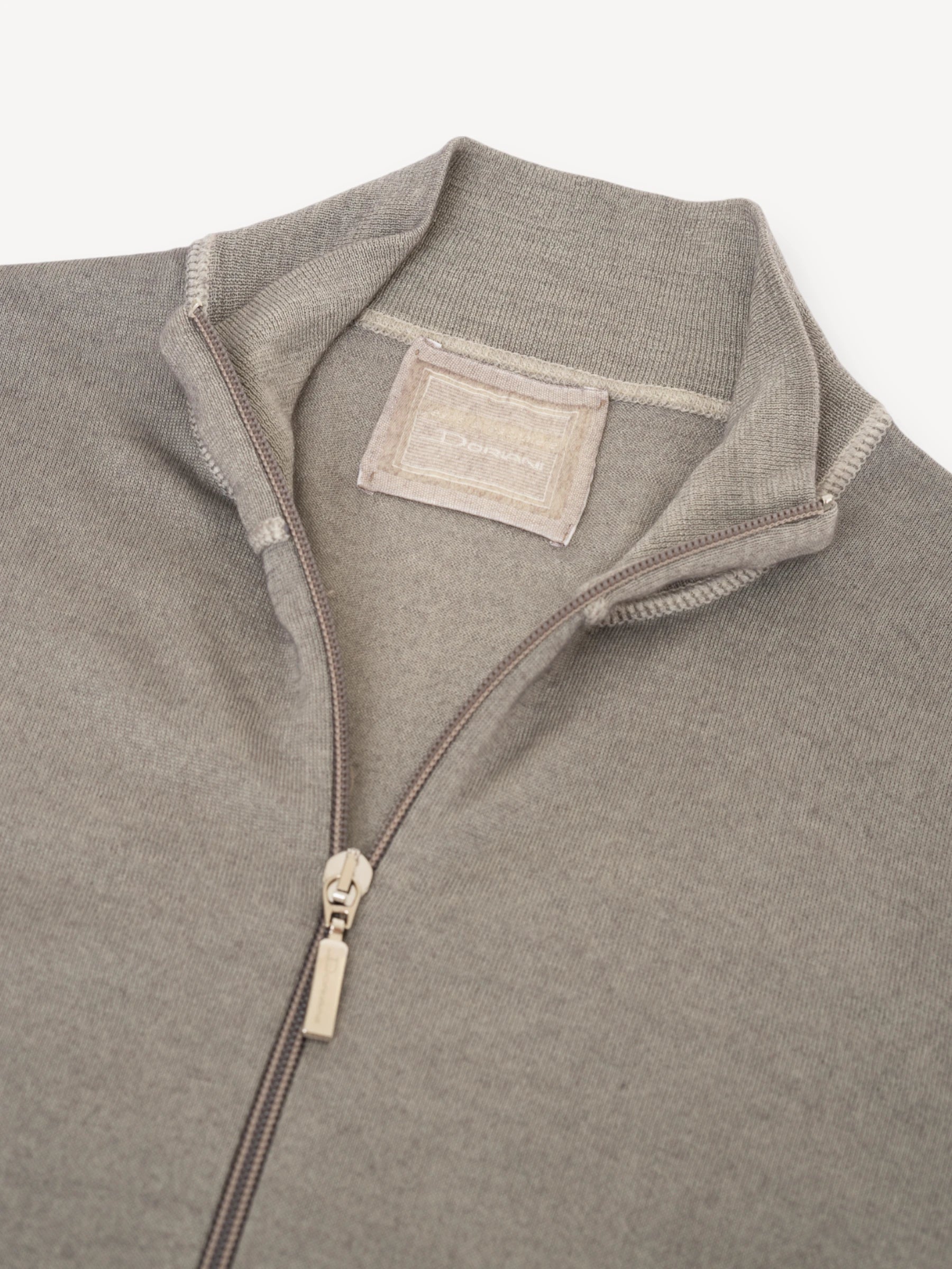 Zip Cardigan - Taupe