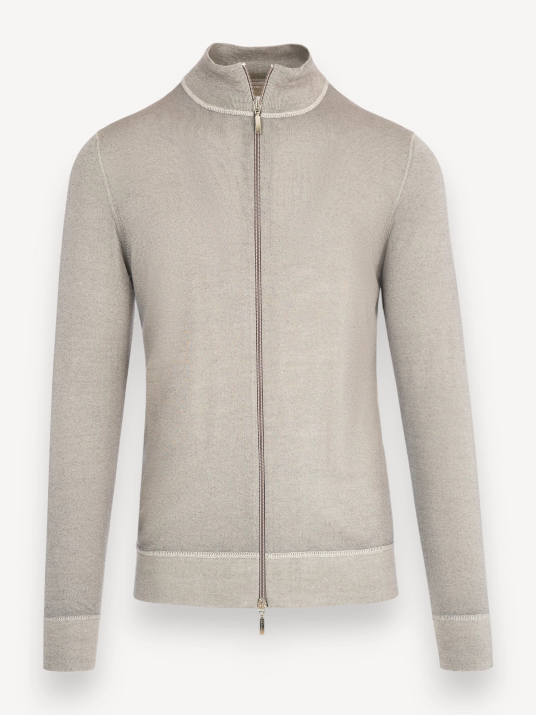 Zip Cardigan - Taupe