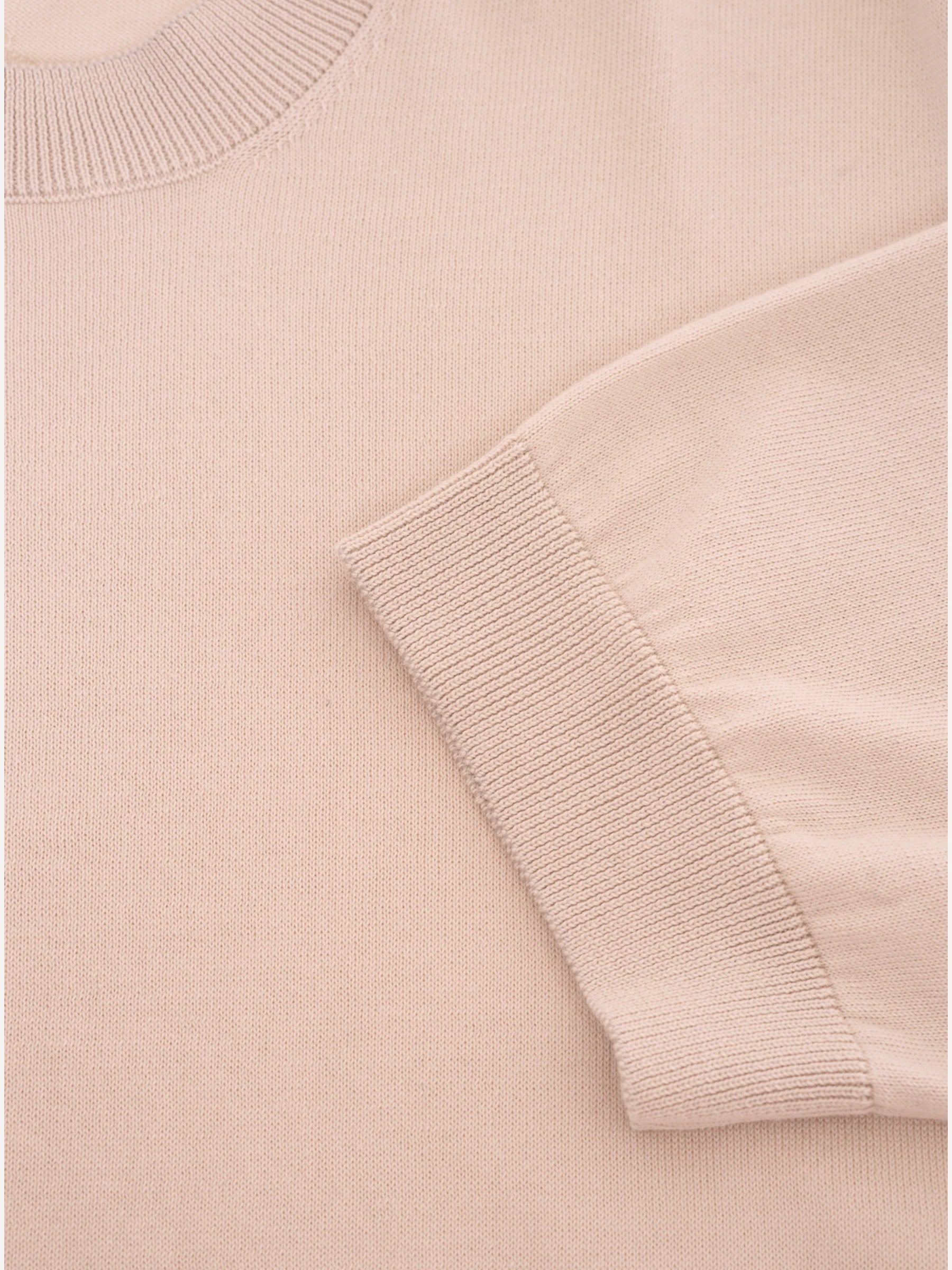 Gebreid T-Shirt - Zand