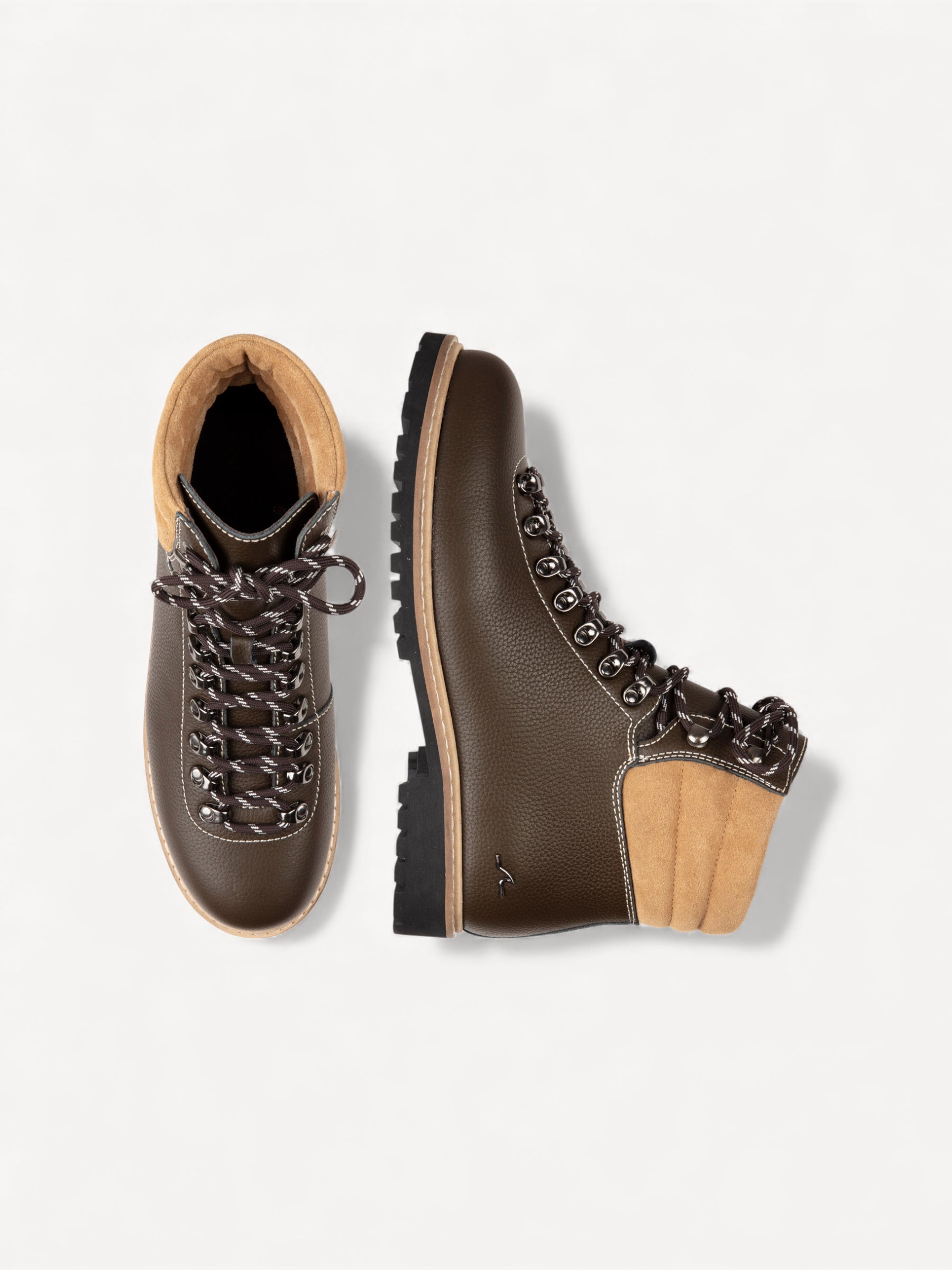 Leather Ankle Boots - Donkerbruin