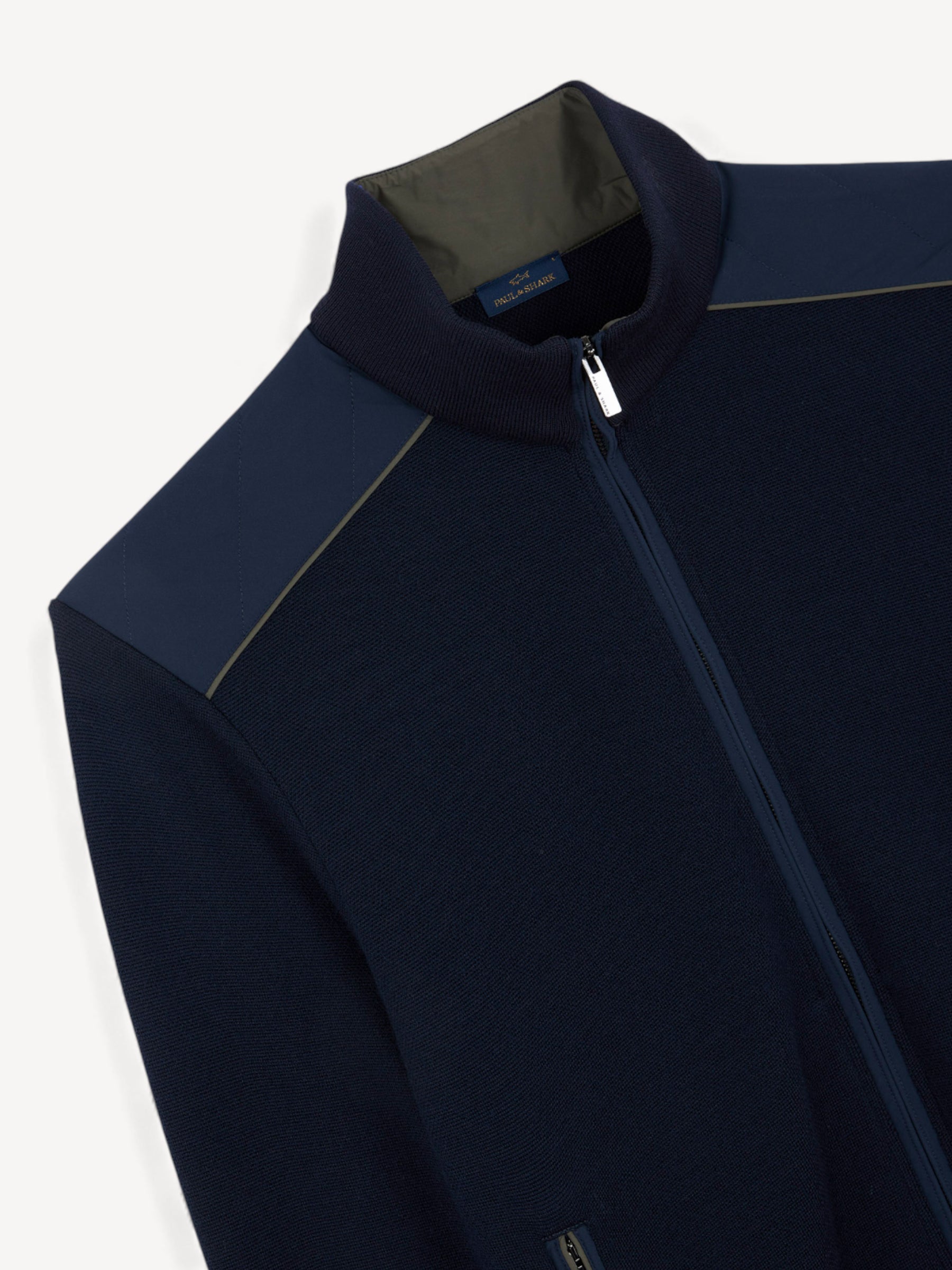 Soft Cool Touch Zip-Up Sweater - Donkerblauw