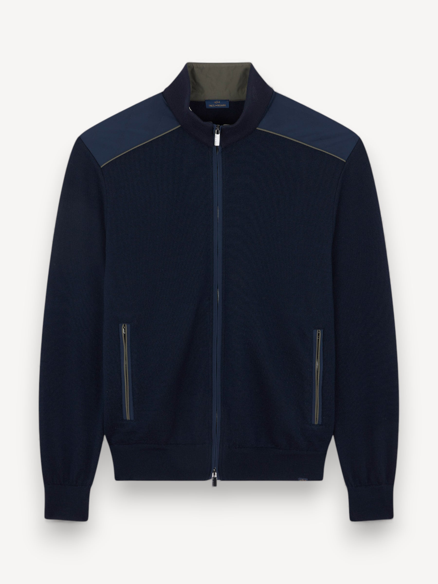 Soft Cool Touch Zip-Up Sweater - Donkerblauw