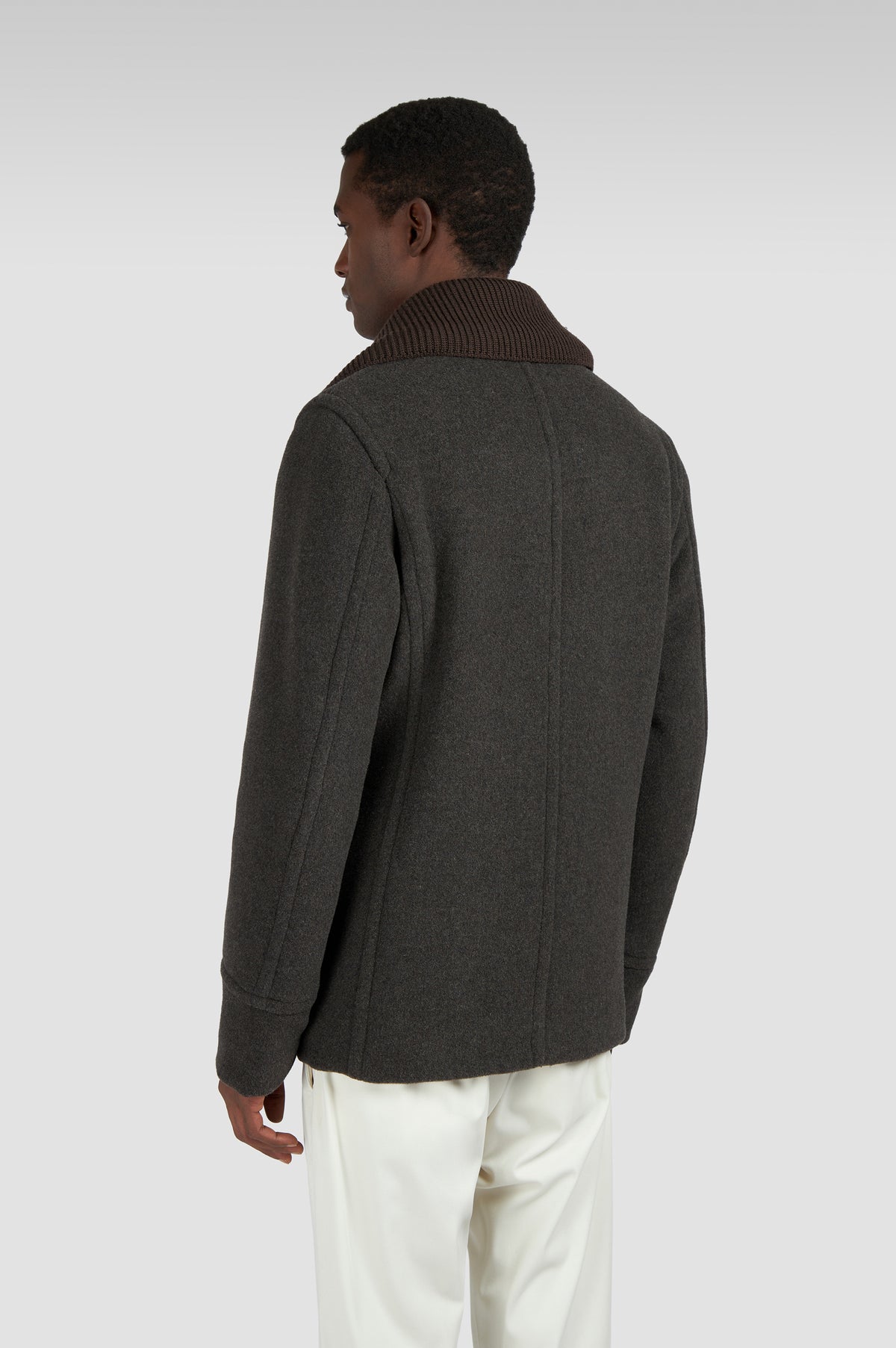 Paul & Shark Wool-Cashmere Blend Peacoat 15312361 - Donkerbruin