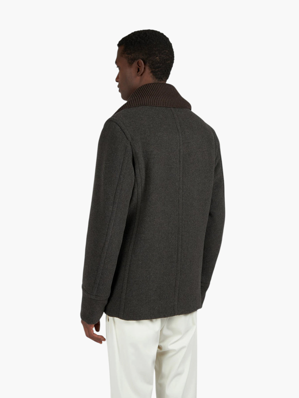 Paul & Shark Wool-Cashmere Blend Peacoat 15312361 - Donkerbruin