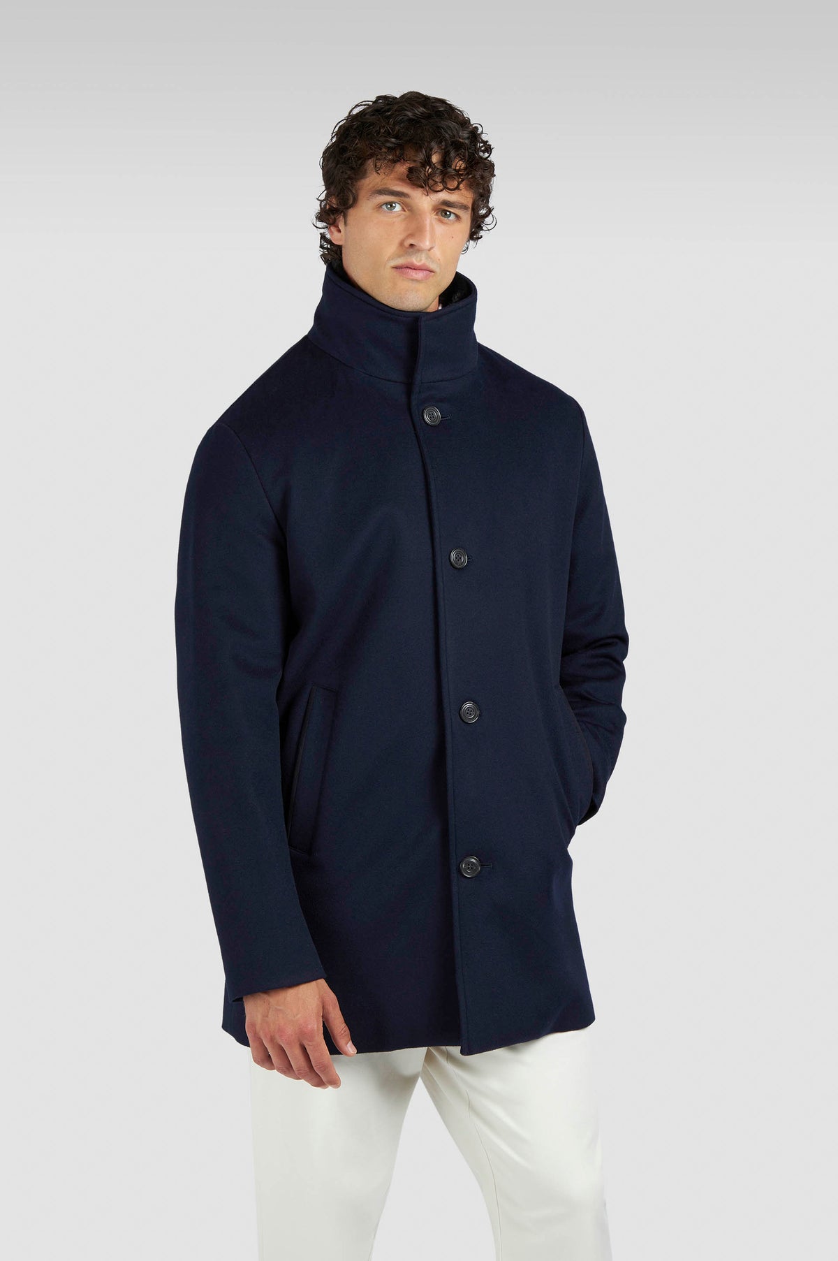 Carcoat in Loro Piana Green Storm Jacket 15312418 - Donkerblauw