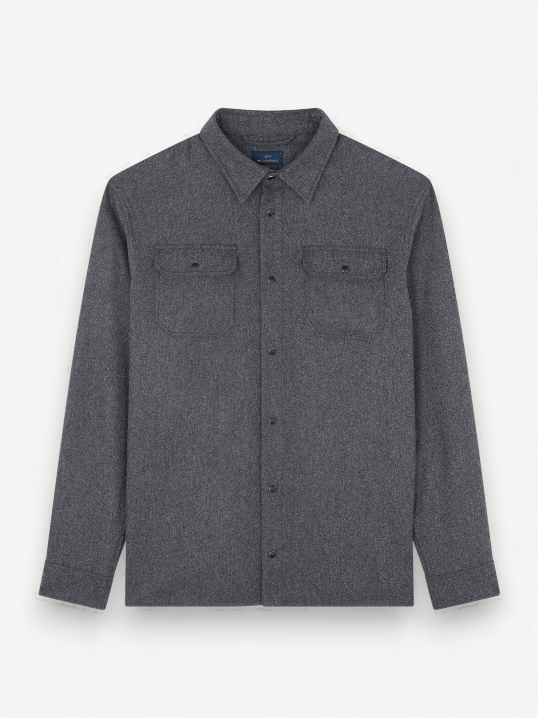 Wool Blend Overshirt - Antraciet