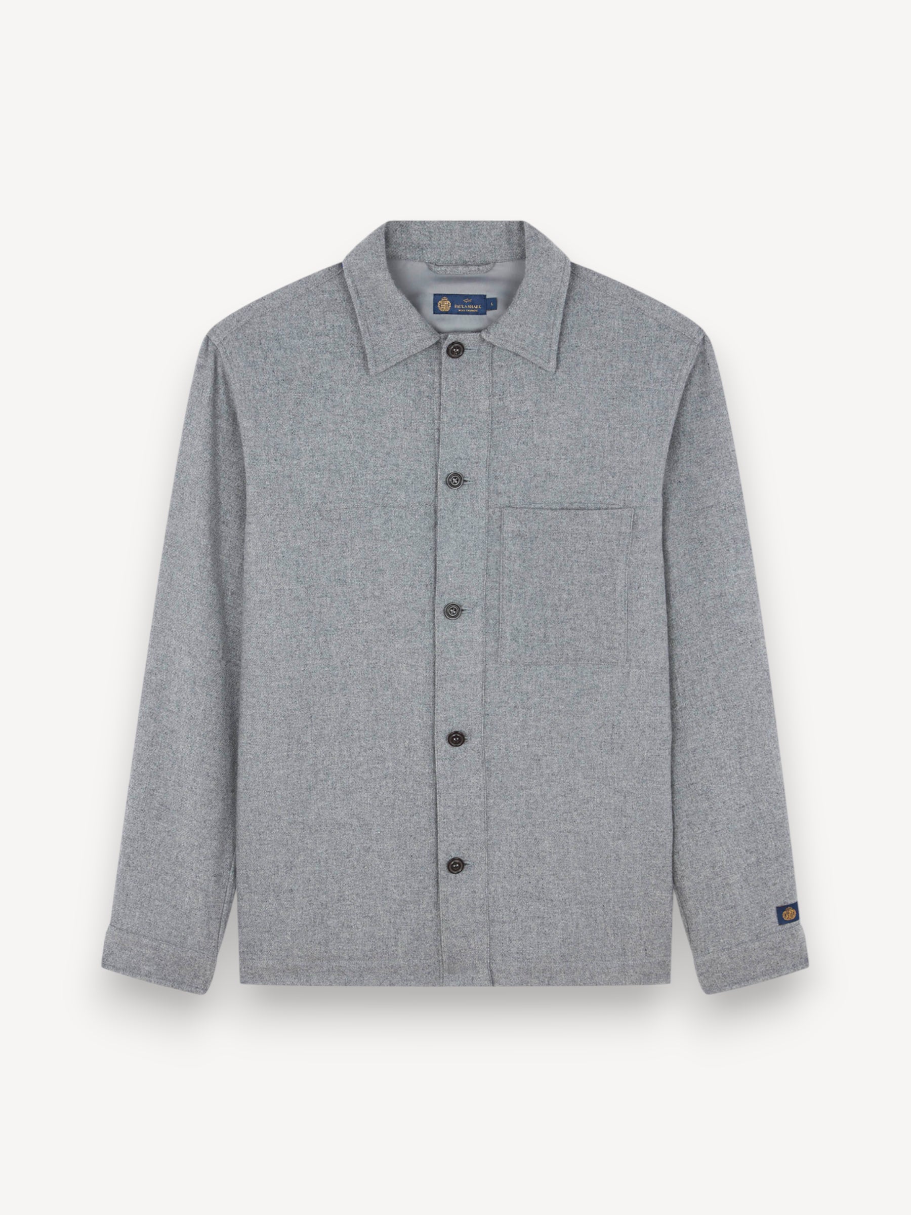 Wool Cashmere Overshirt - Lichtgrijs