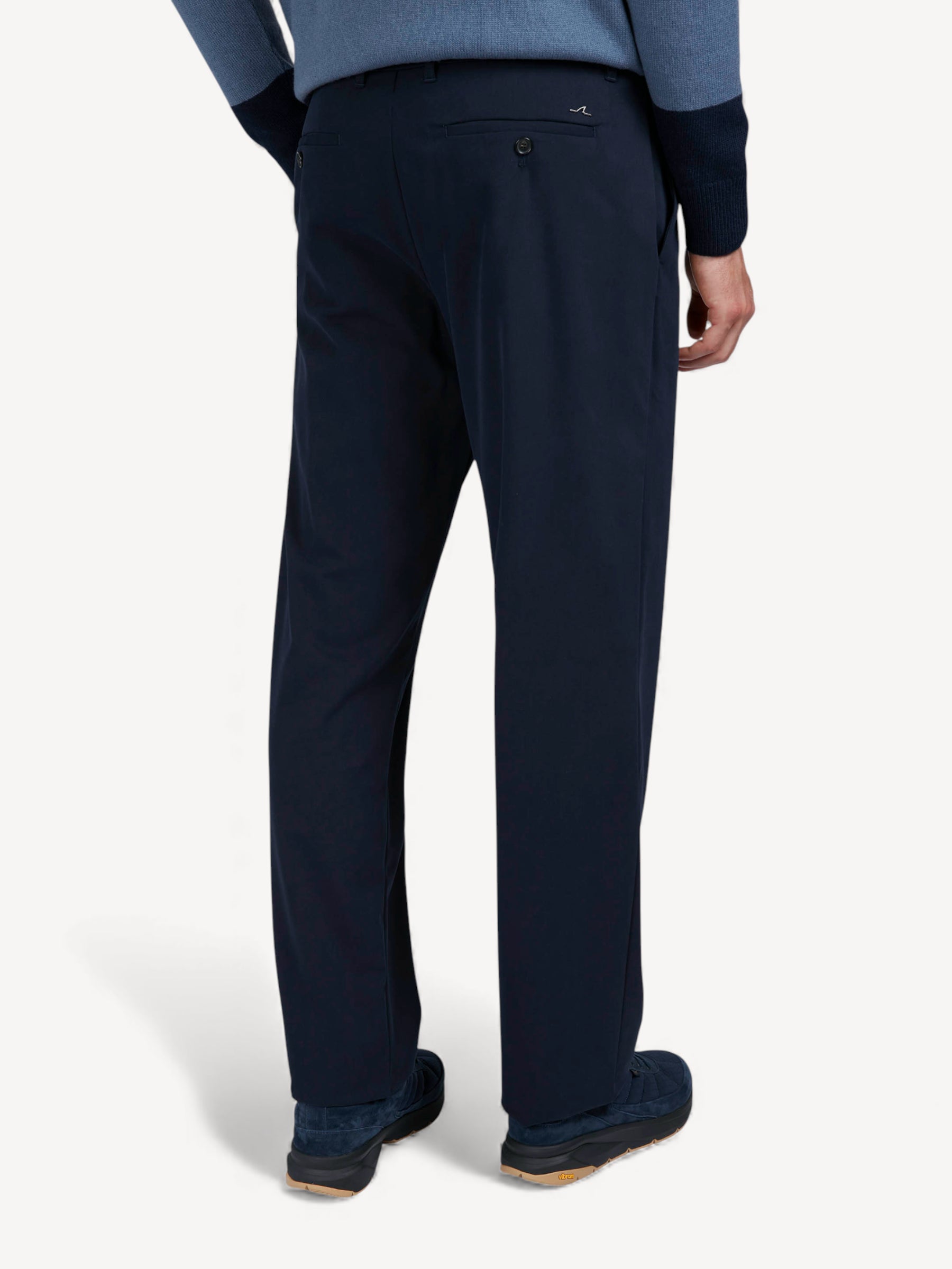 Wide Leg X-Soft Trousers - Donkerblauw