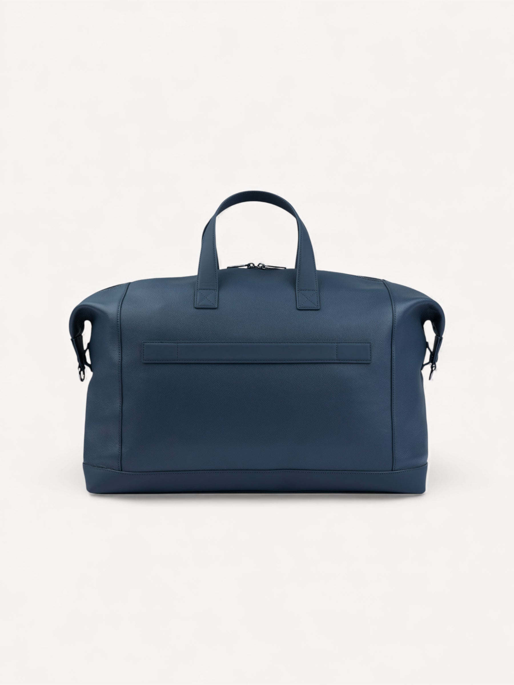 Tumbled Leather Holdall Bag - Donkerblauw