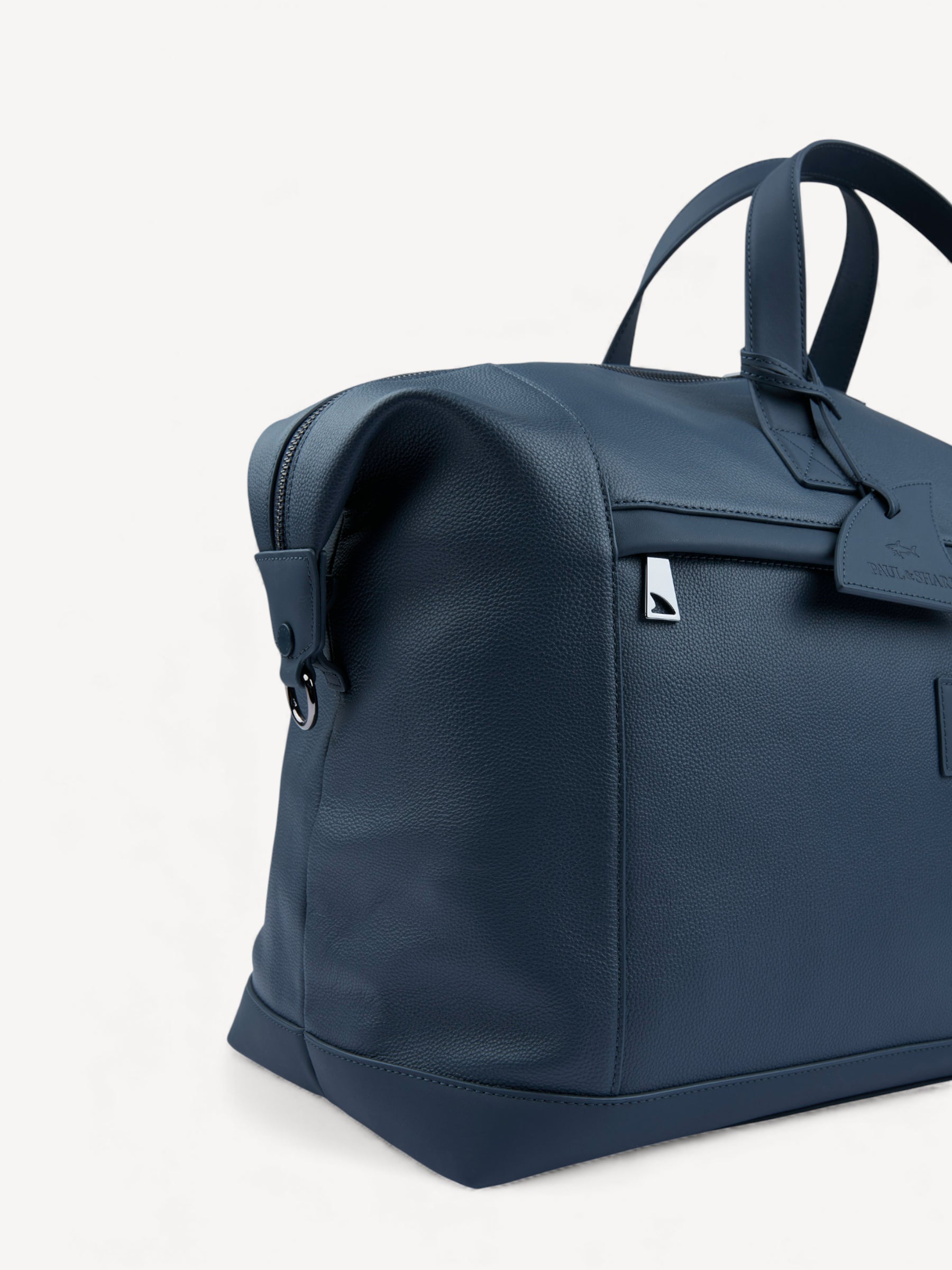 Tumbled Leather Holdall Bag - Donkerblauw