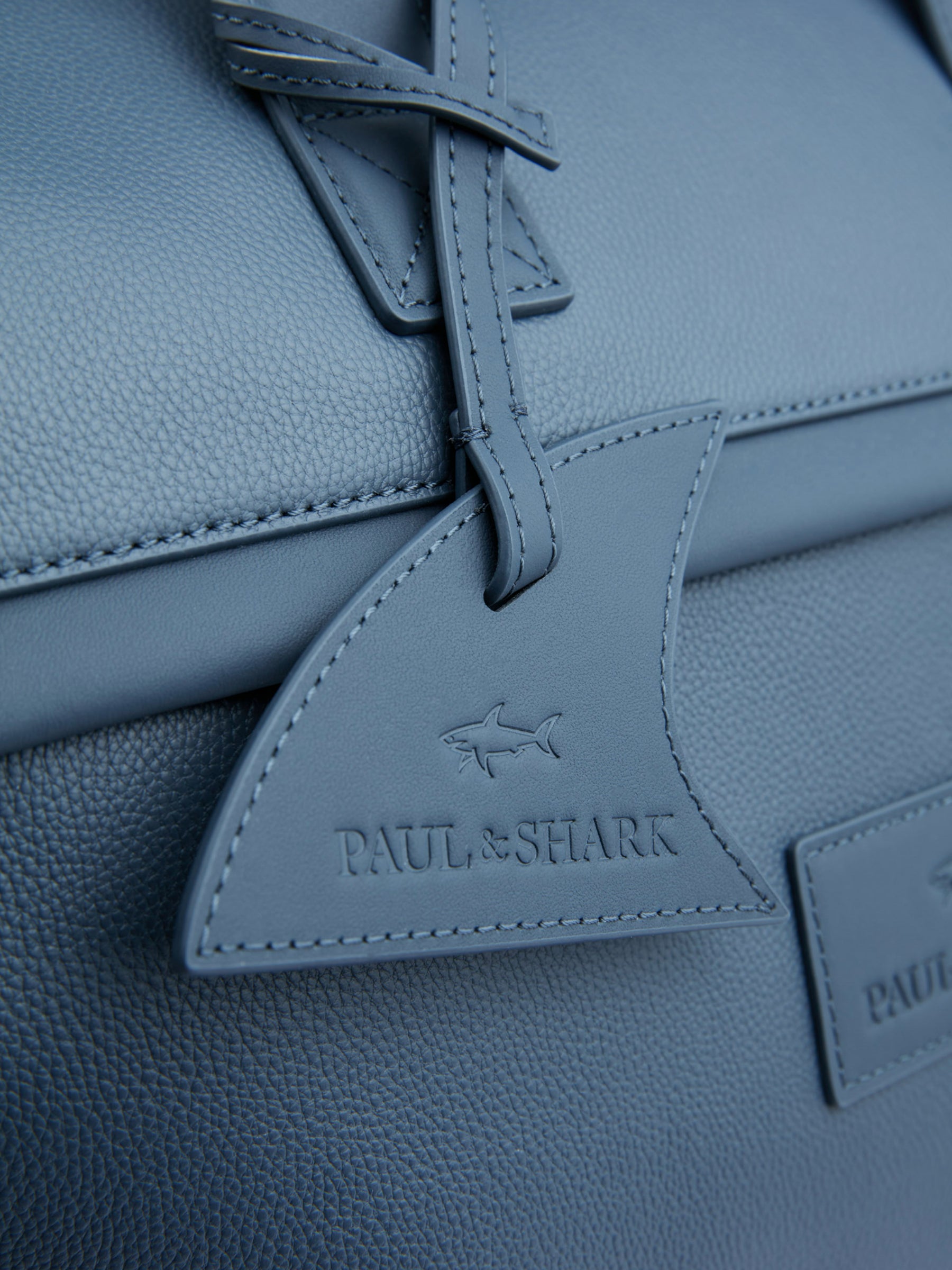 Tumbled Leather Holdall Bag - Donkerblauw