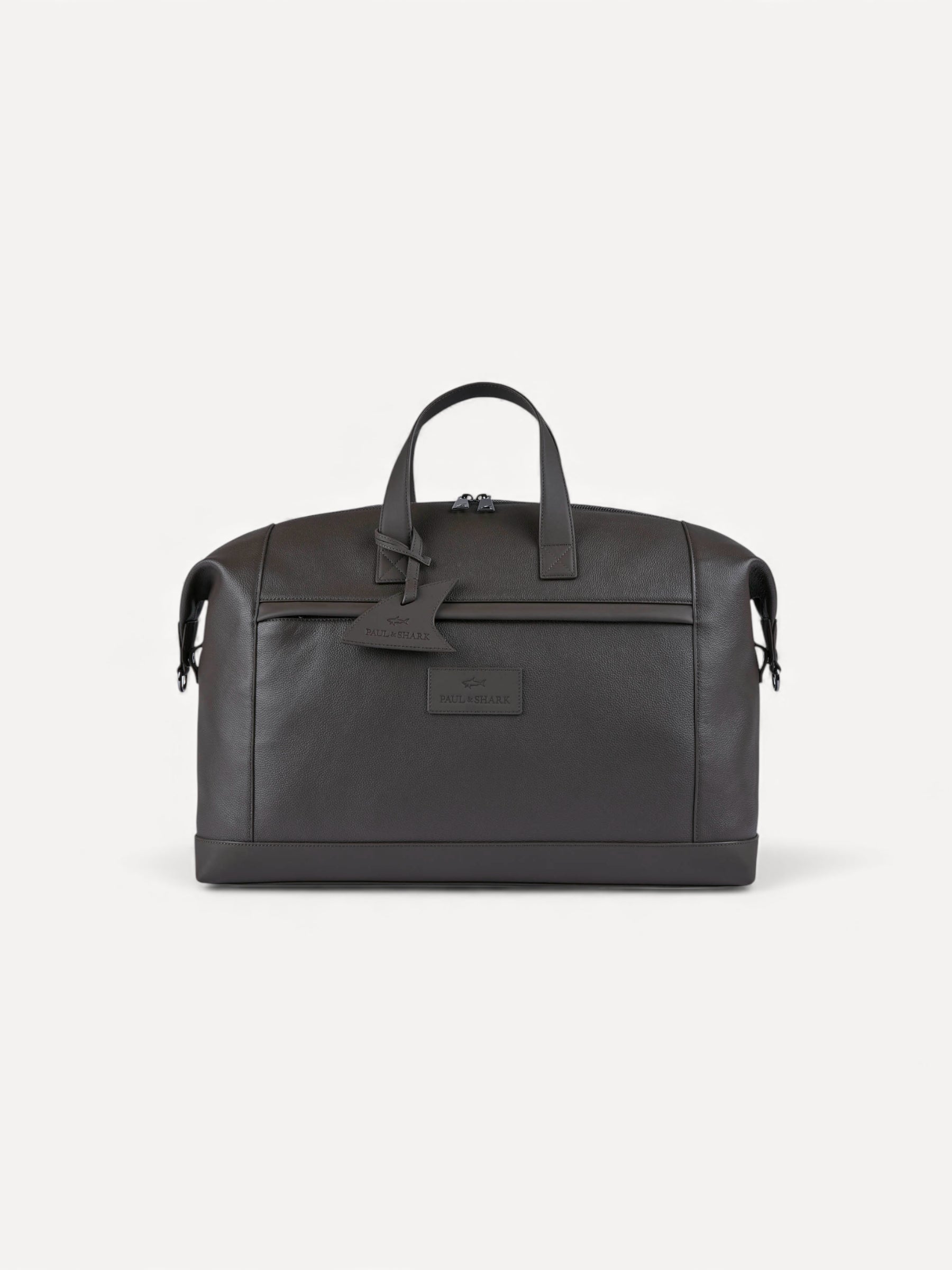 Tumbled Leather Holdall Bag - Donkerbruin