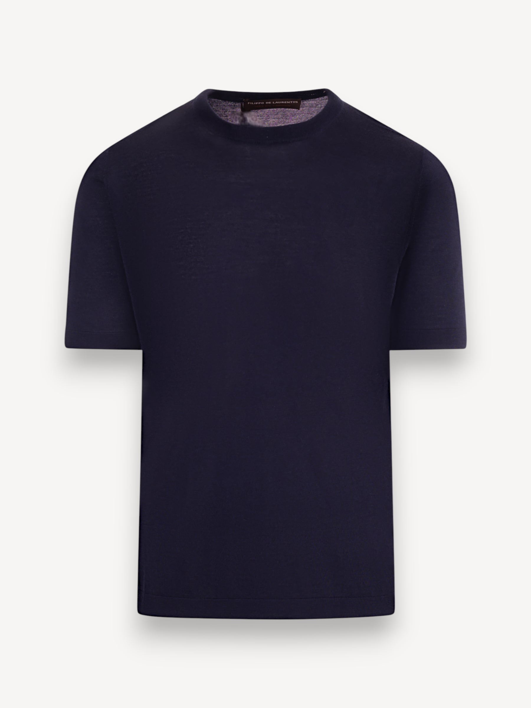 140's Silk Cashmere T-Shirt - Navy