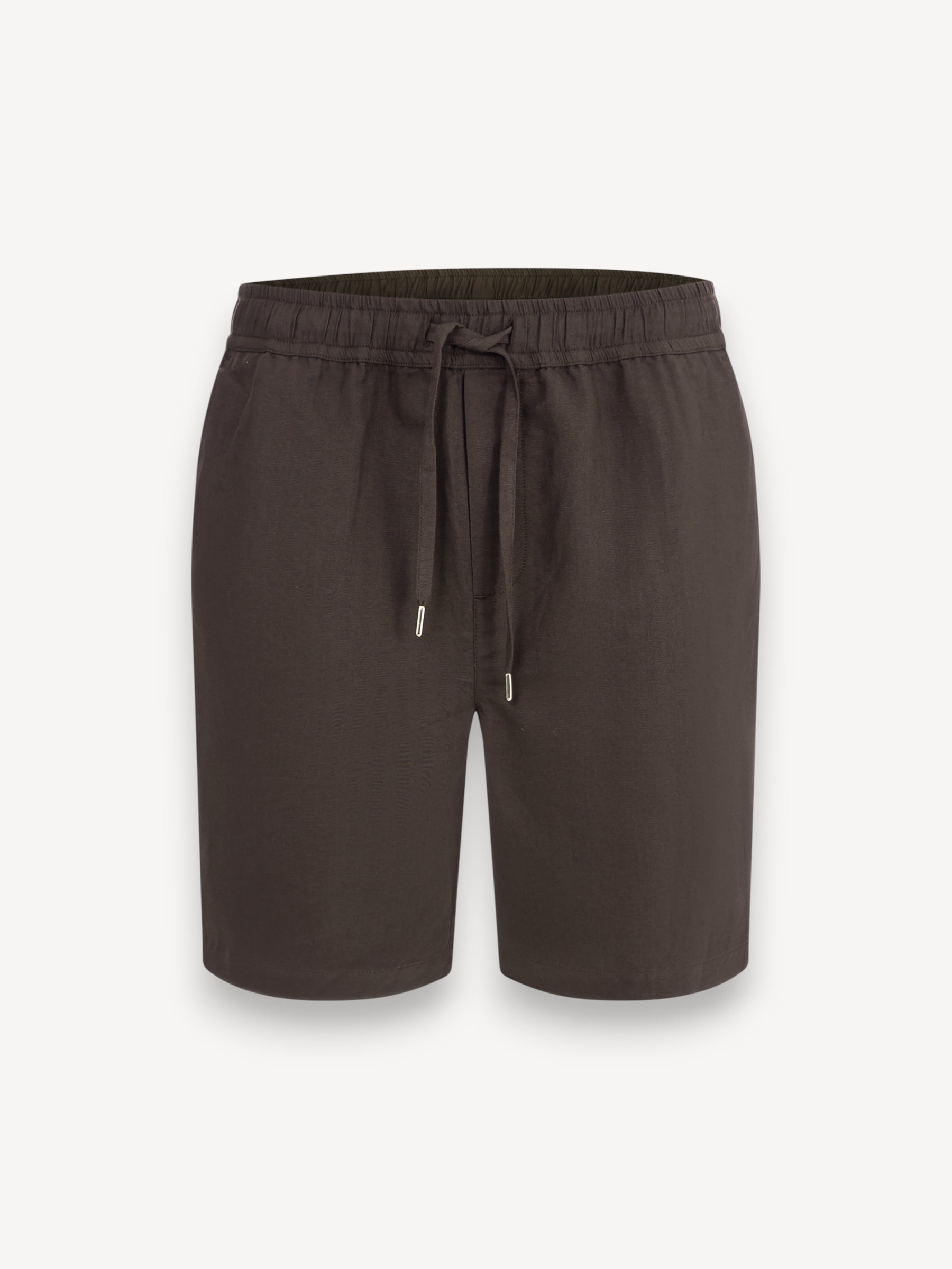 Carl Linnen Shorts - Dark Brown