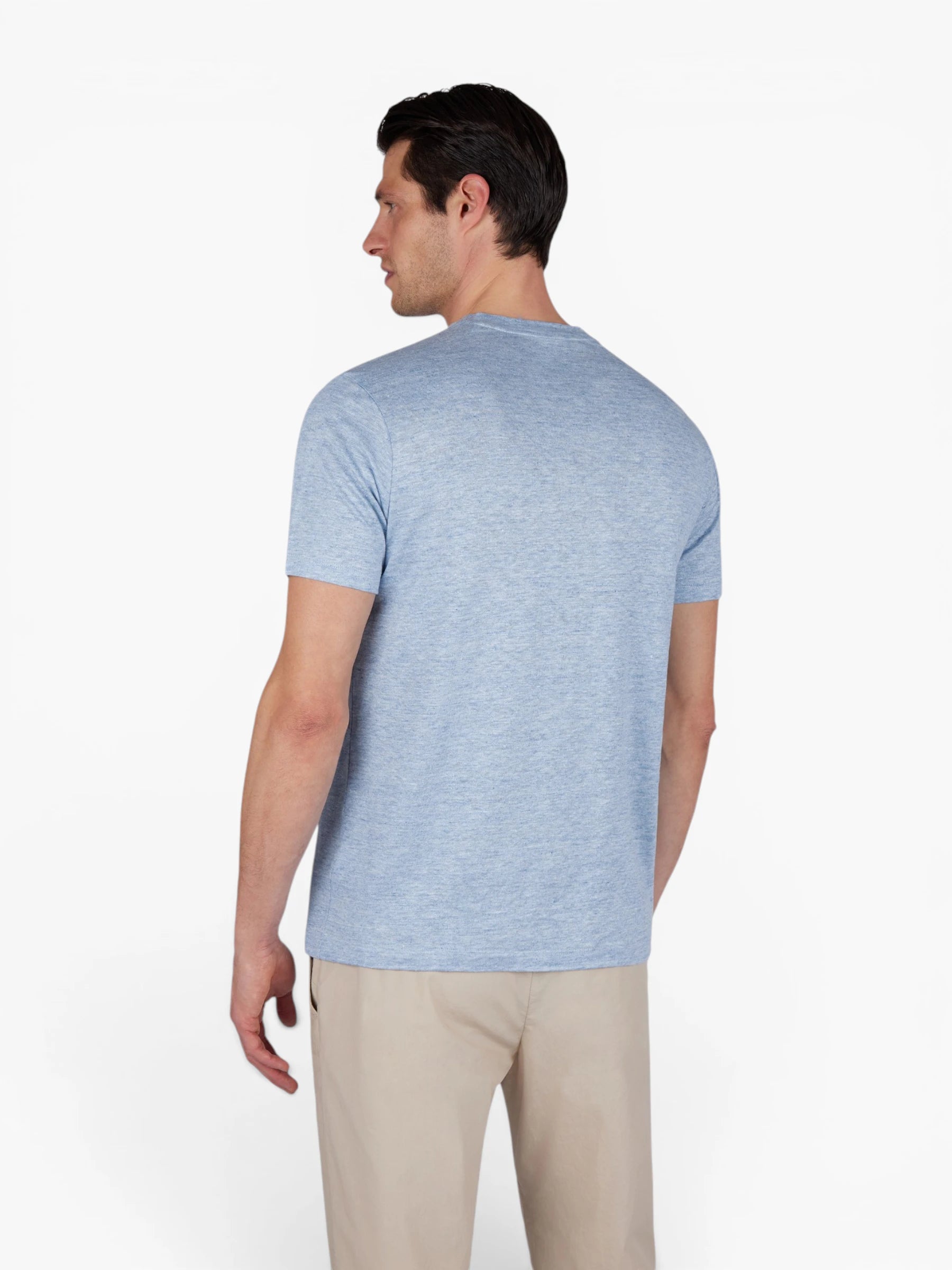 Pure Linen Jersey T-shirt - Lichtblauw