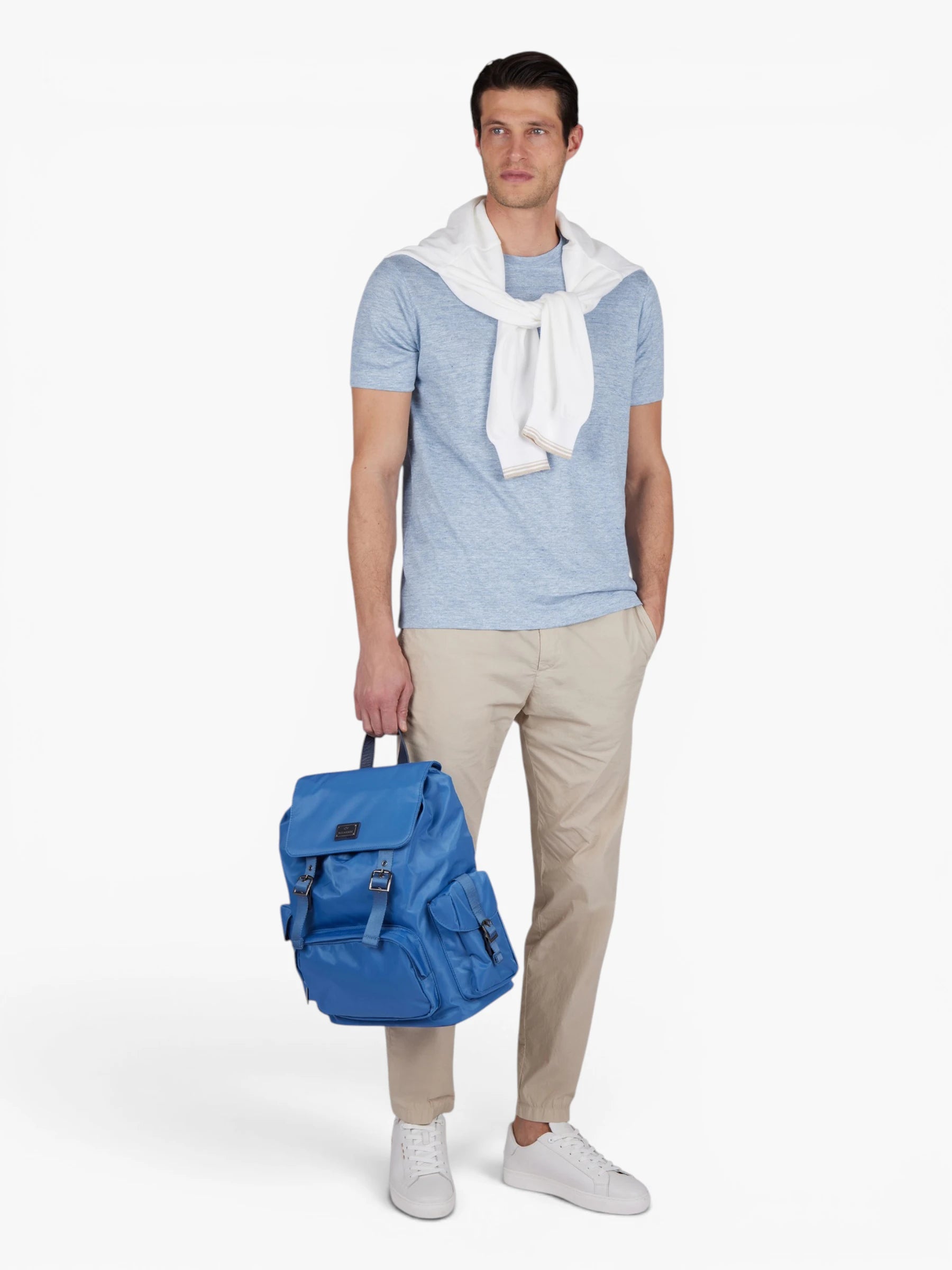Pure Linen Jersey T-shirt - Lichtblauw