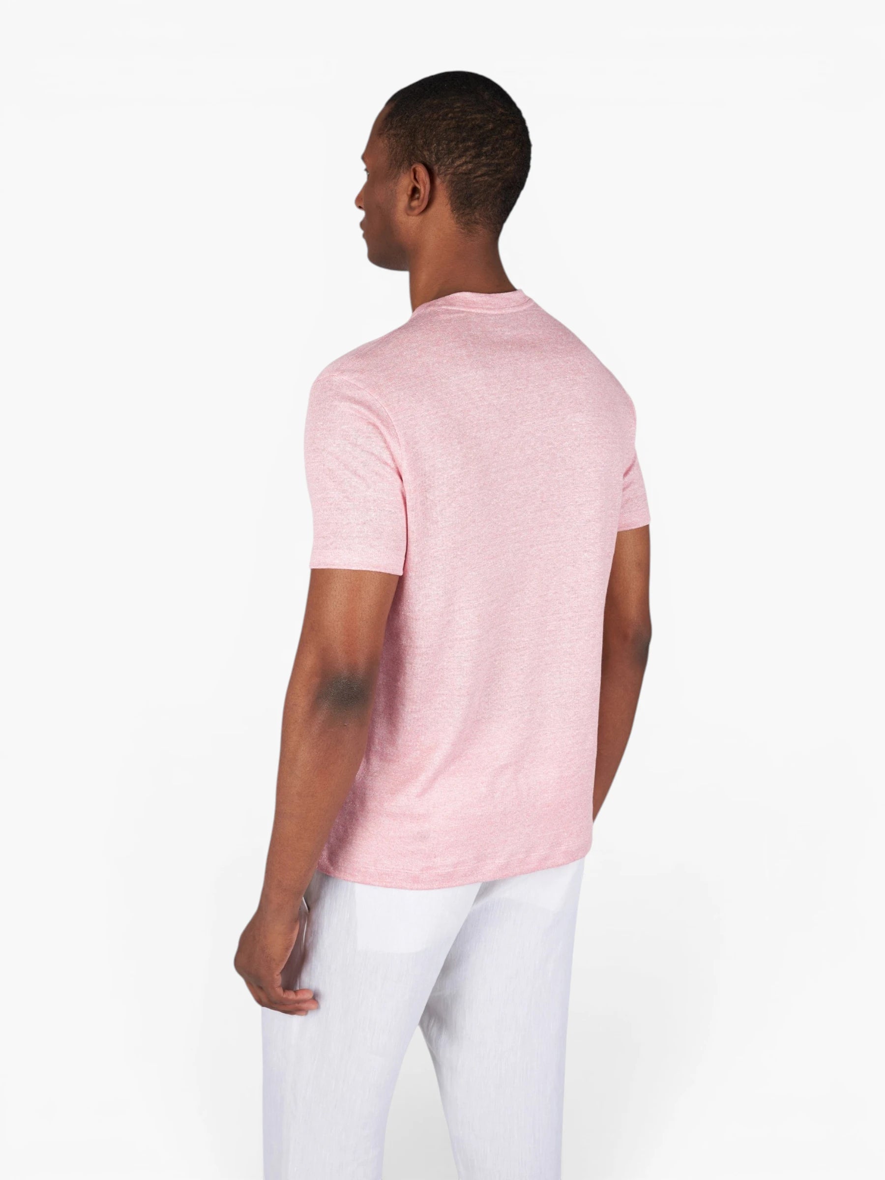 Pure Linen Jersey T-shirt - Roze