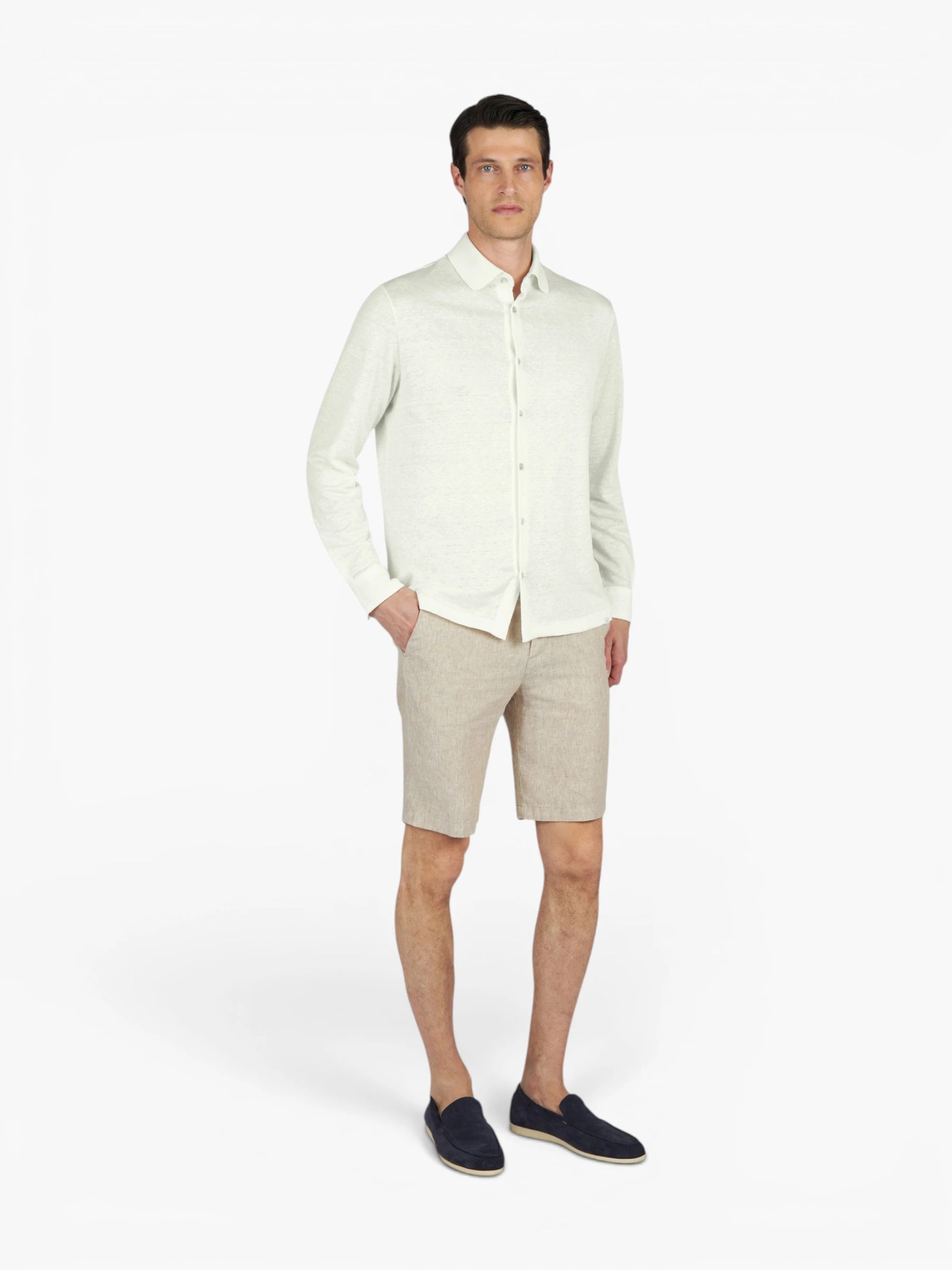 Linnen Jersey Shirt - creme