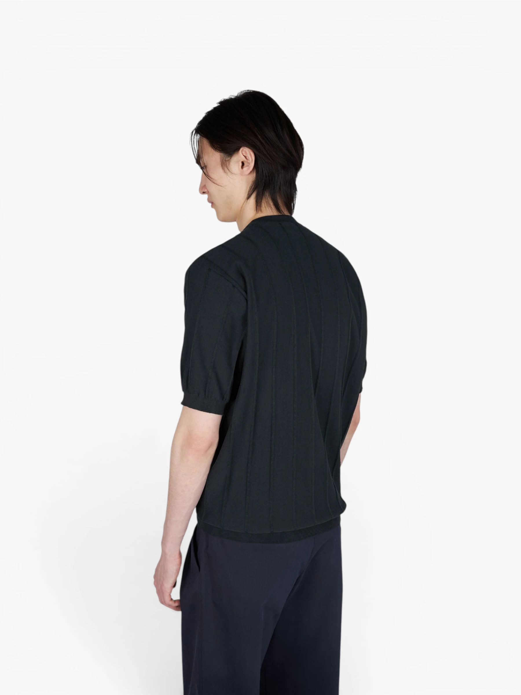 Crew Neck T-shirt - Donkerblauw