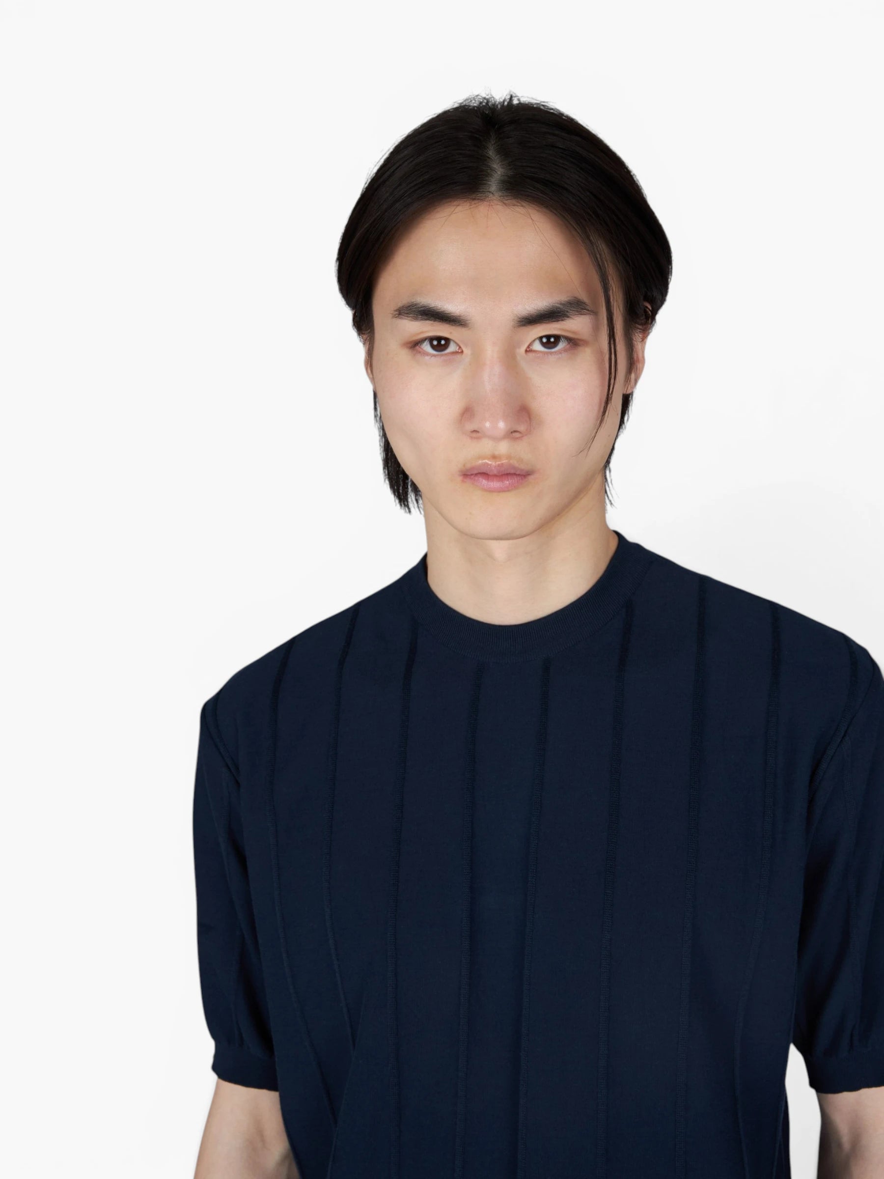 Crew Neck T-shirt - Donkerblauw