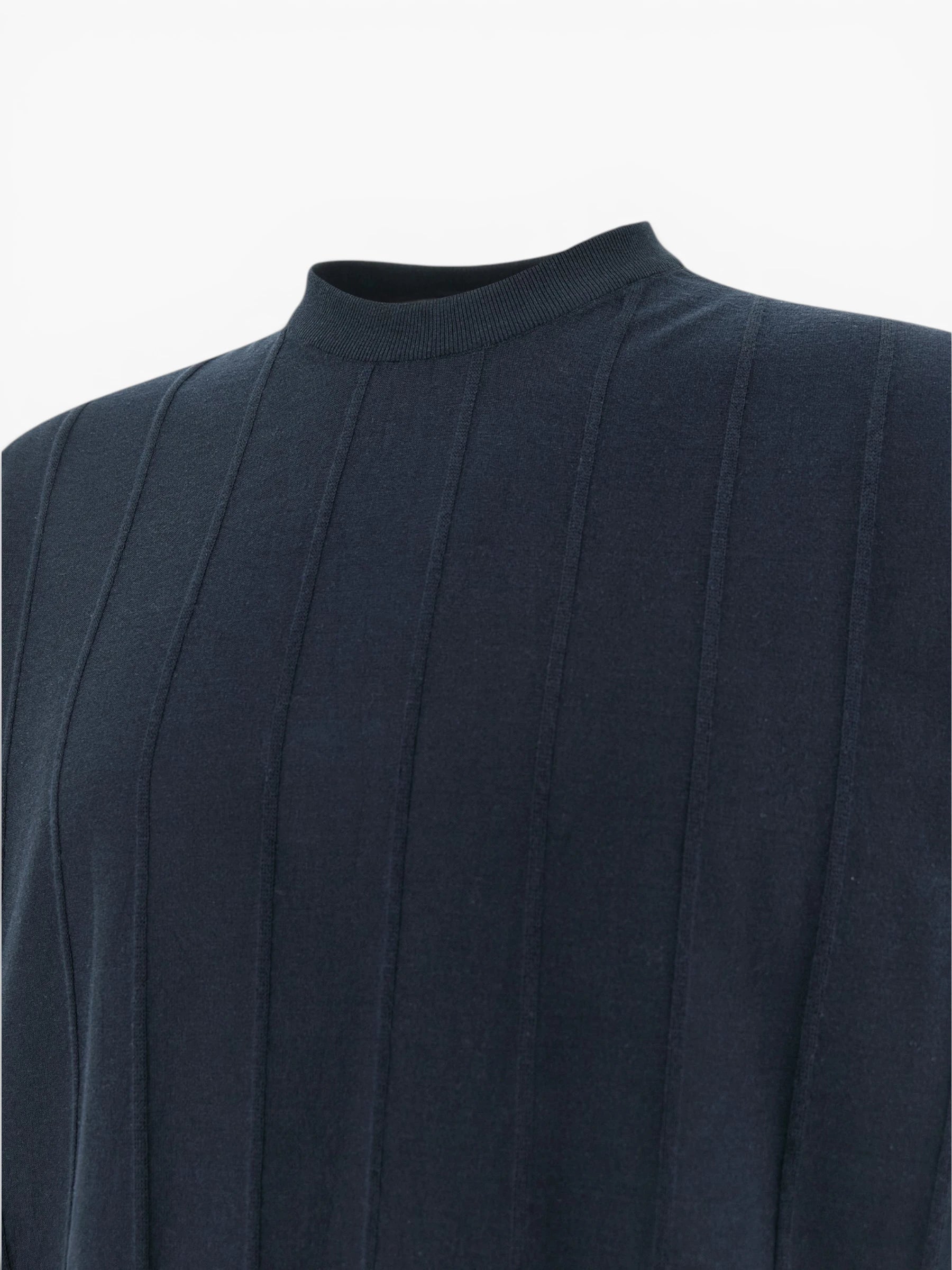 Crew Neck T-shirt - Donkerblauw