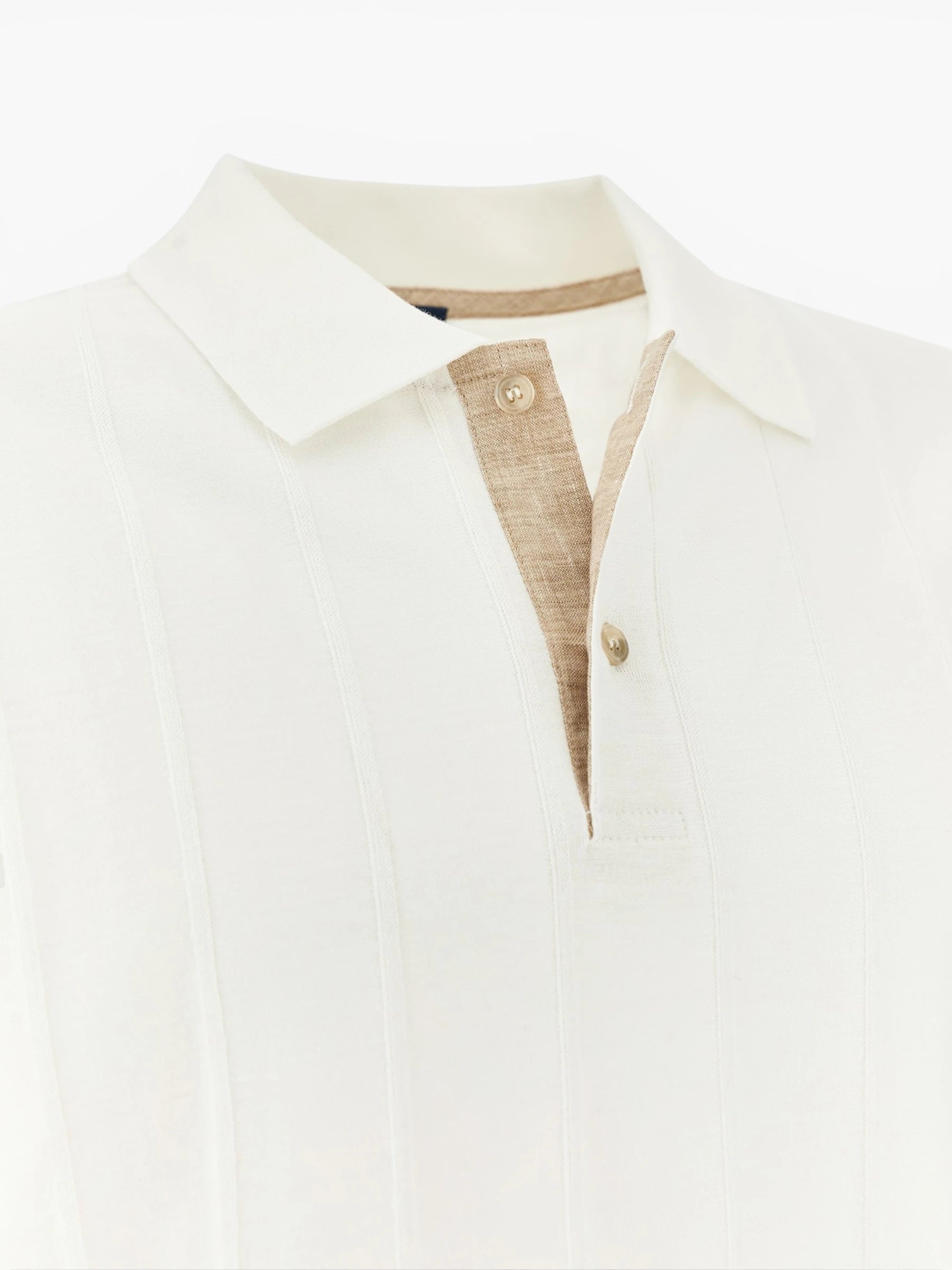 Piuma Feather-Light Cotton Polo Shirt 26411632 - Wit