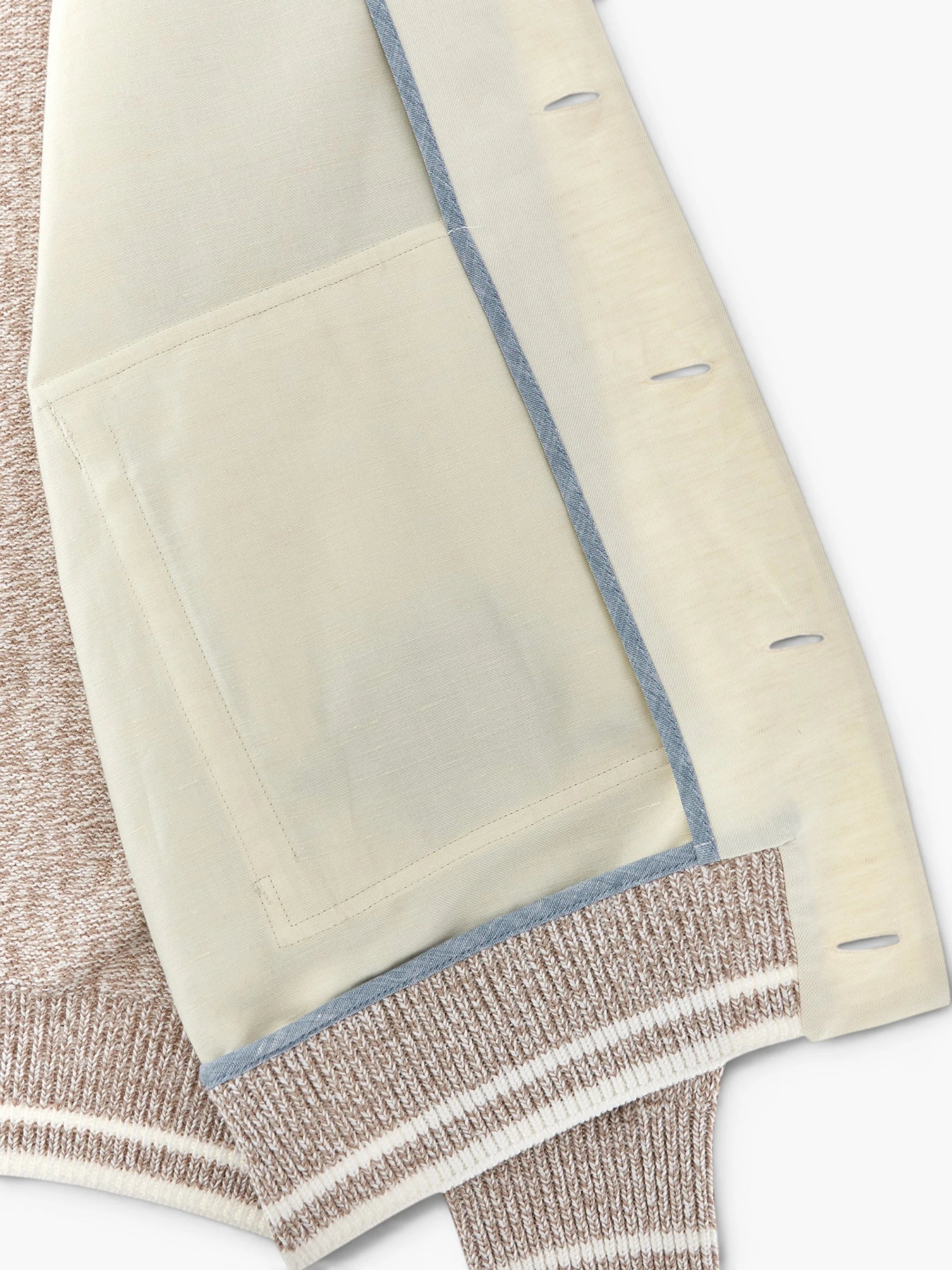 Cotton Knitted / Hybrid jacket - creme