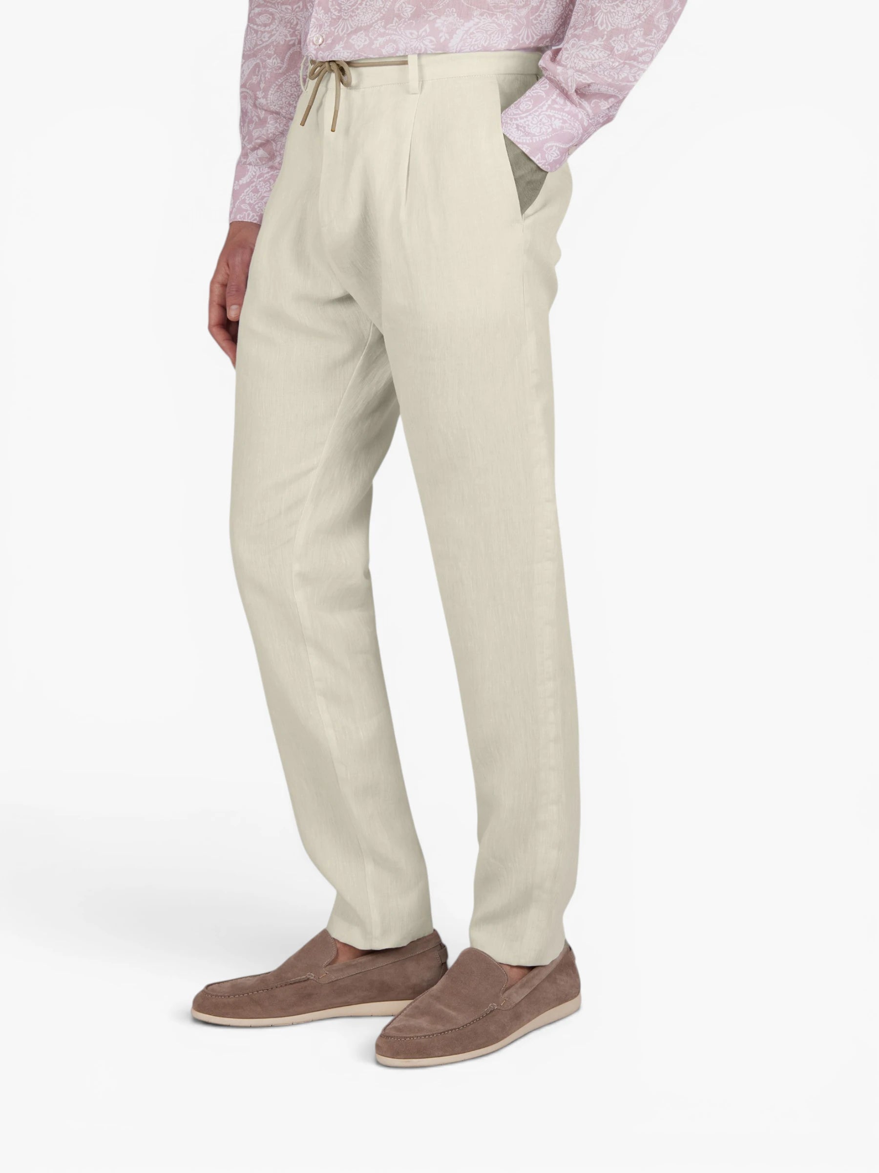 Linnen Chino Pantalon - Off White