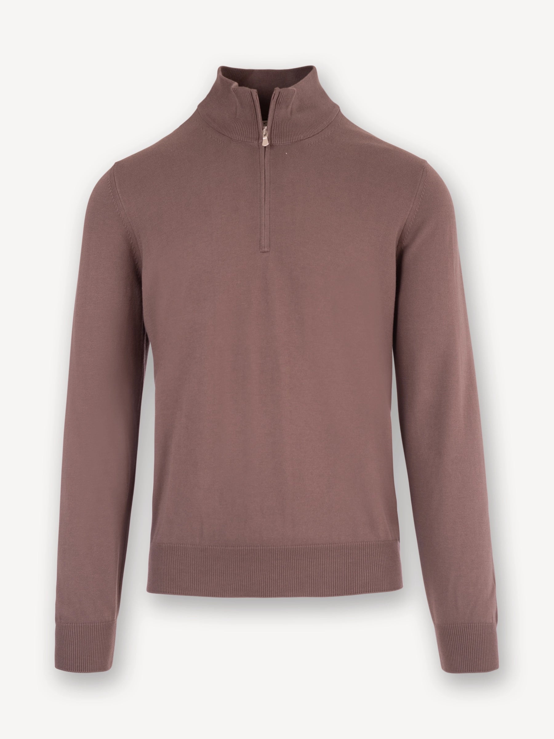 Halfzip Trui - Taupe