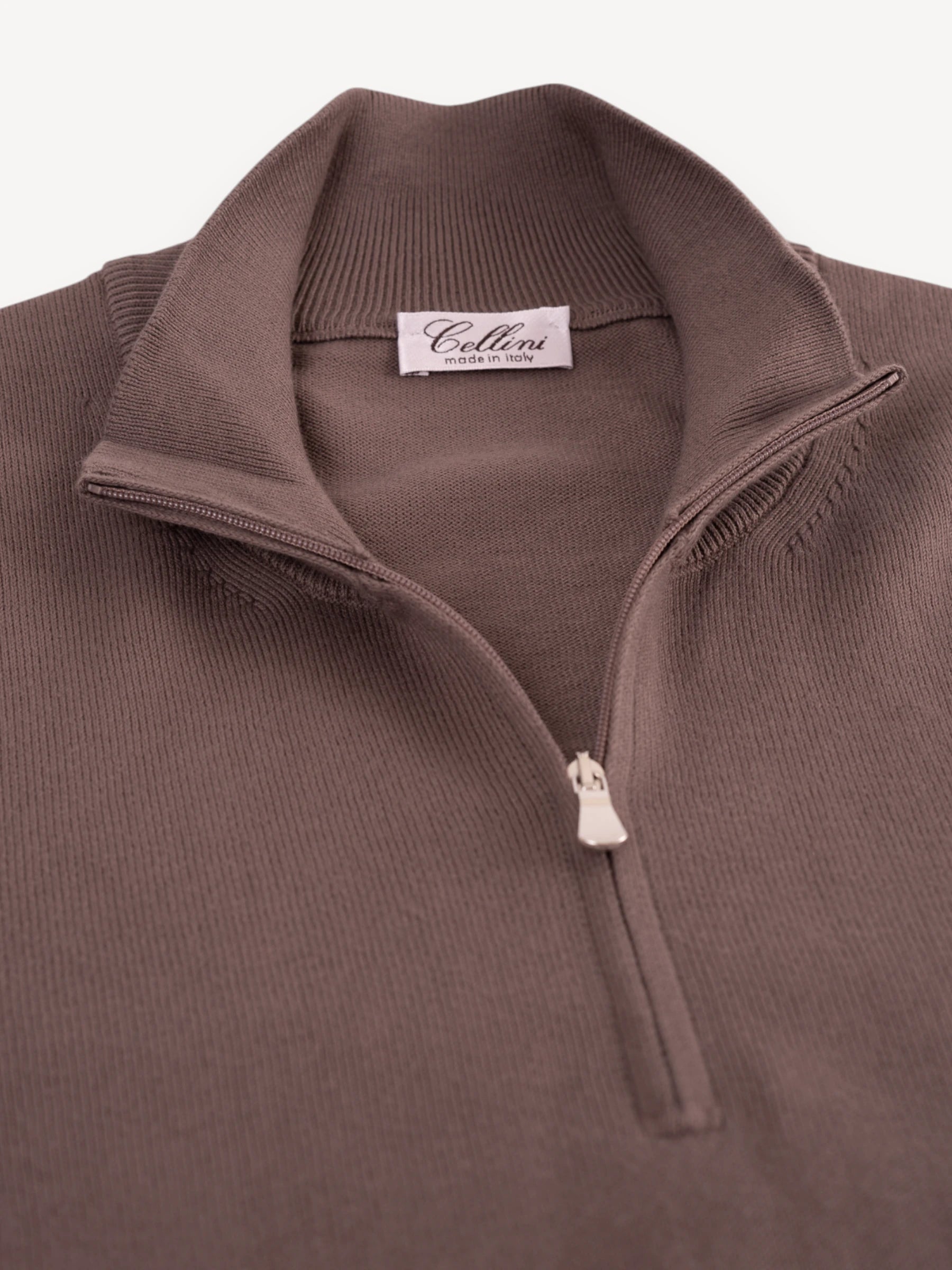 Halfzip Trui - Taupe