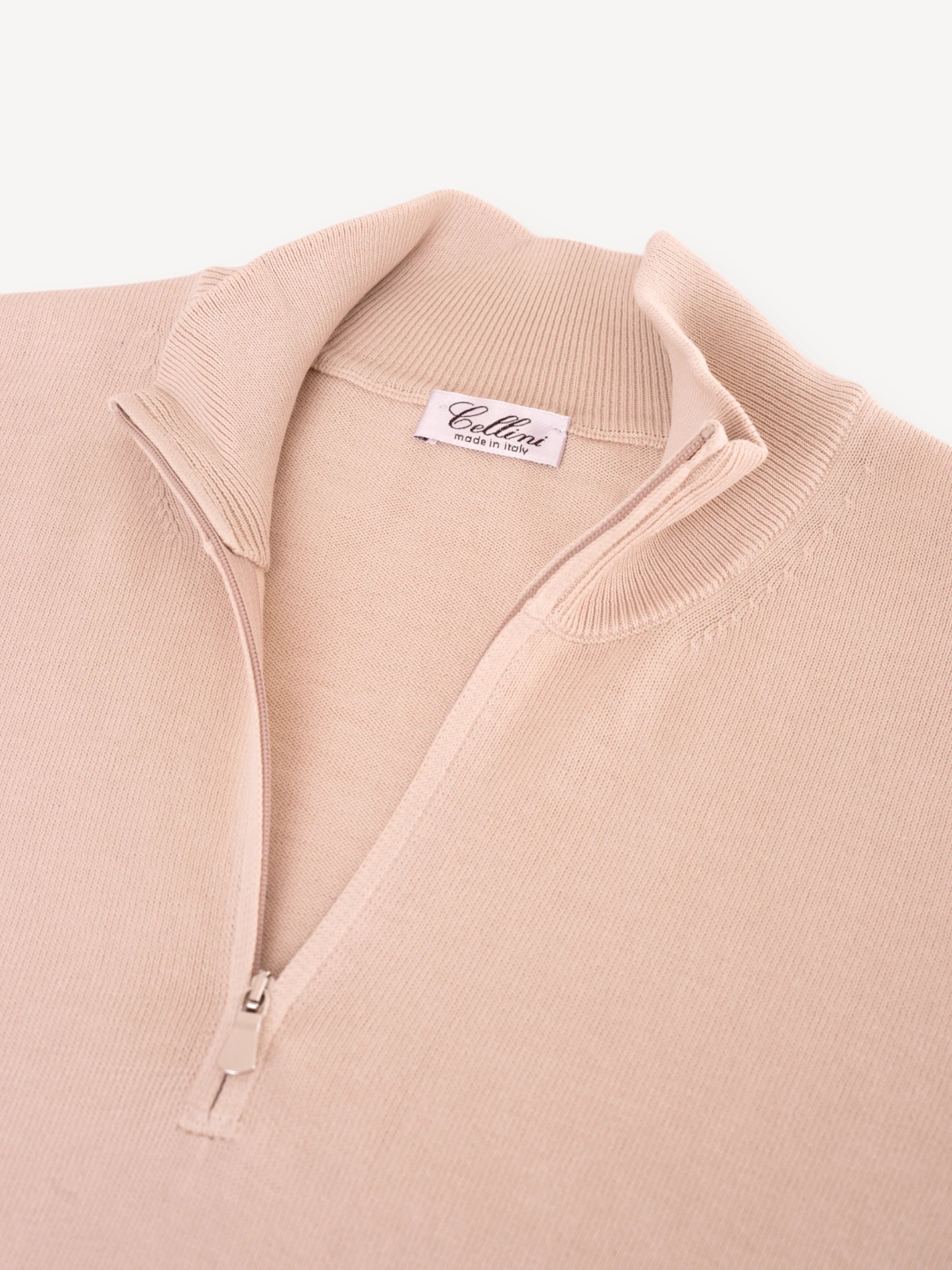 Halfzip Trui - Ecru