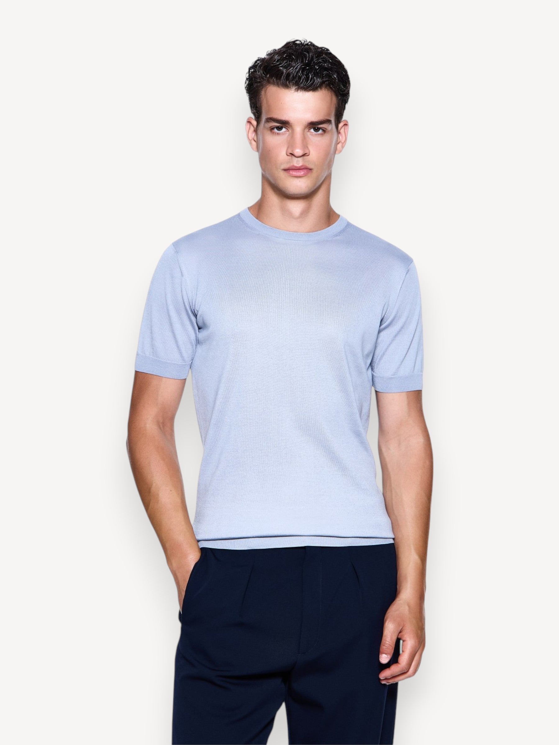 Silk Cotton T-Shirt - Purple