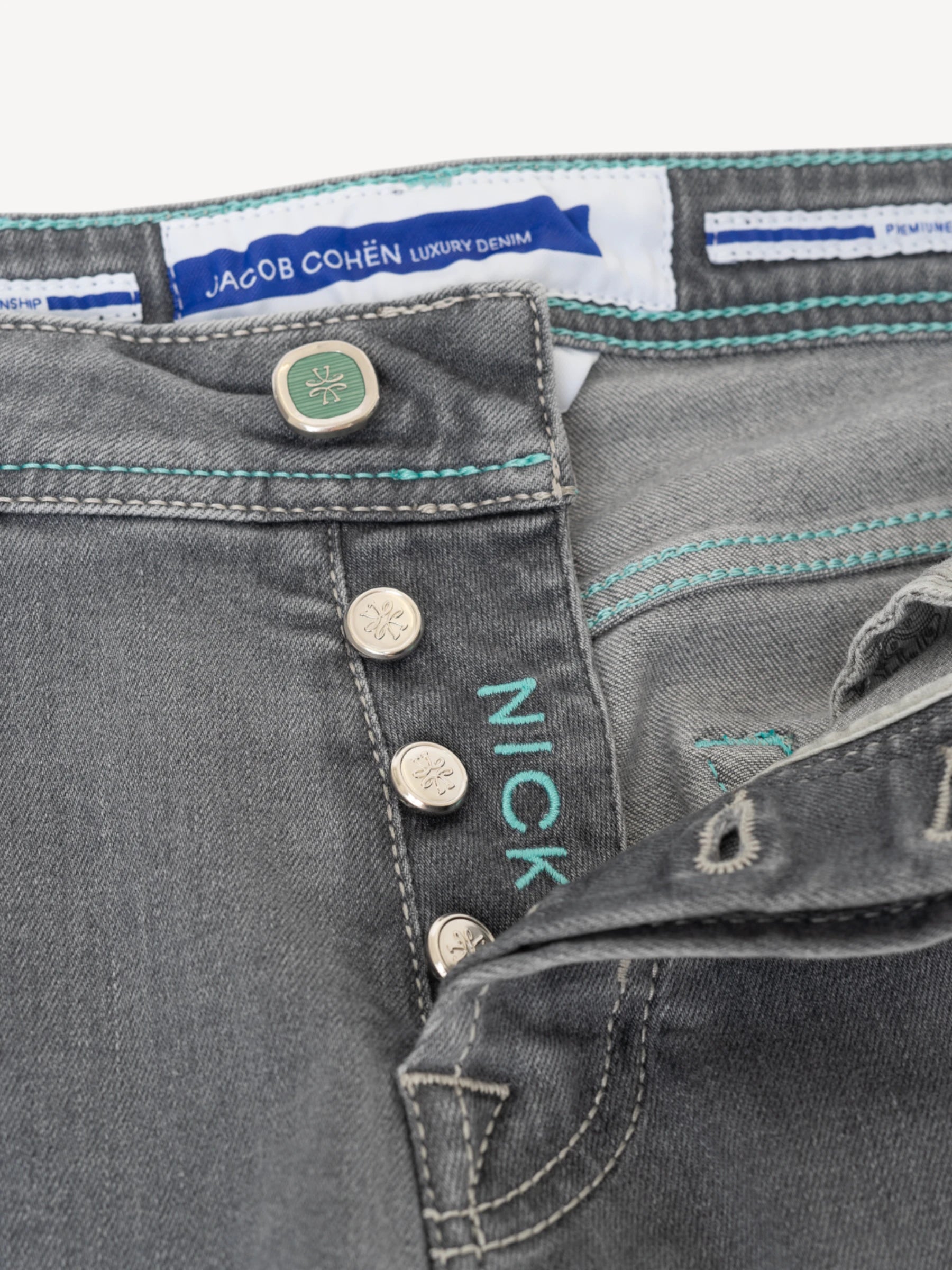 Nick Slim Jeans - Lichtgrijs