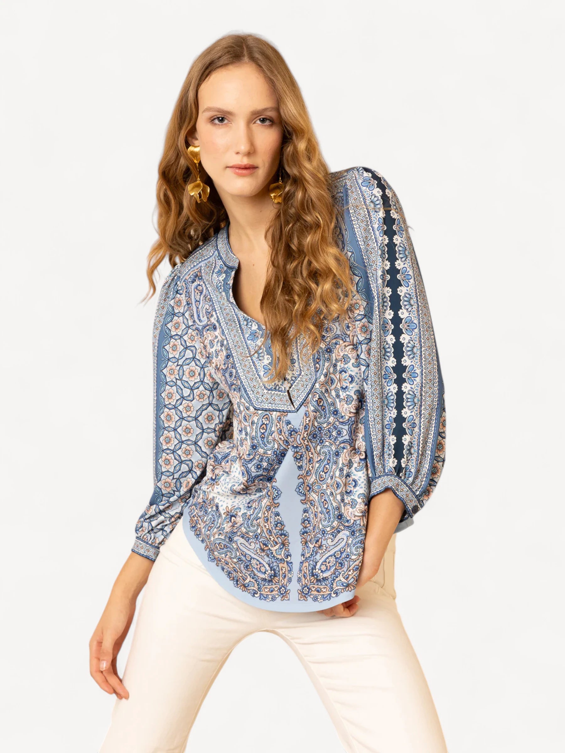 Alianna Jersey Top - Blauw