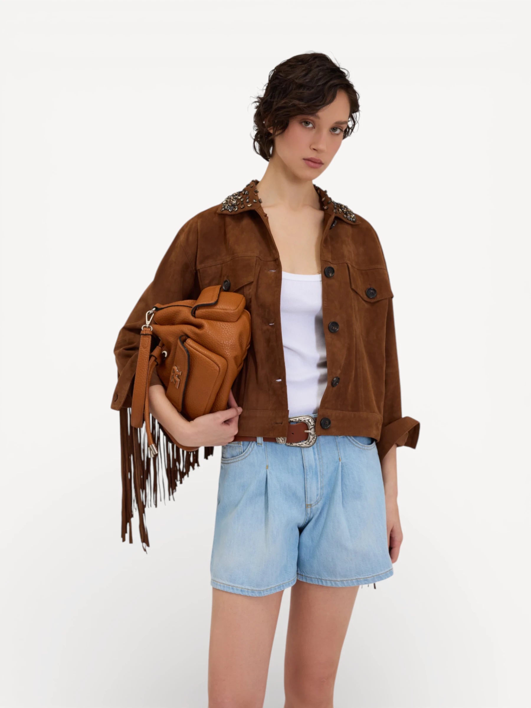 Suede Leather Jacket - Bruin