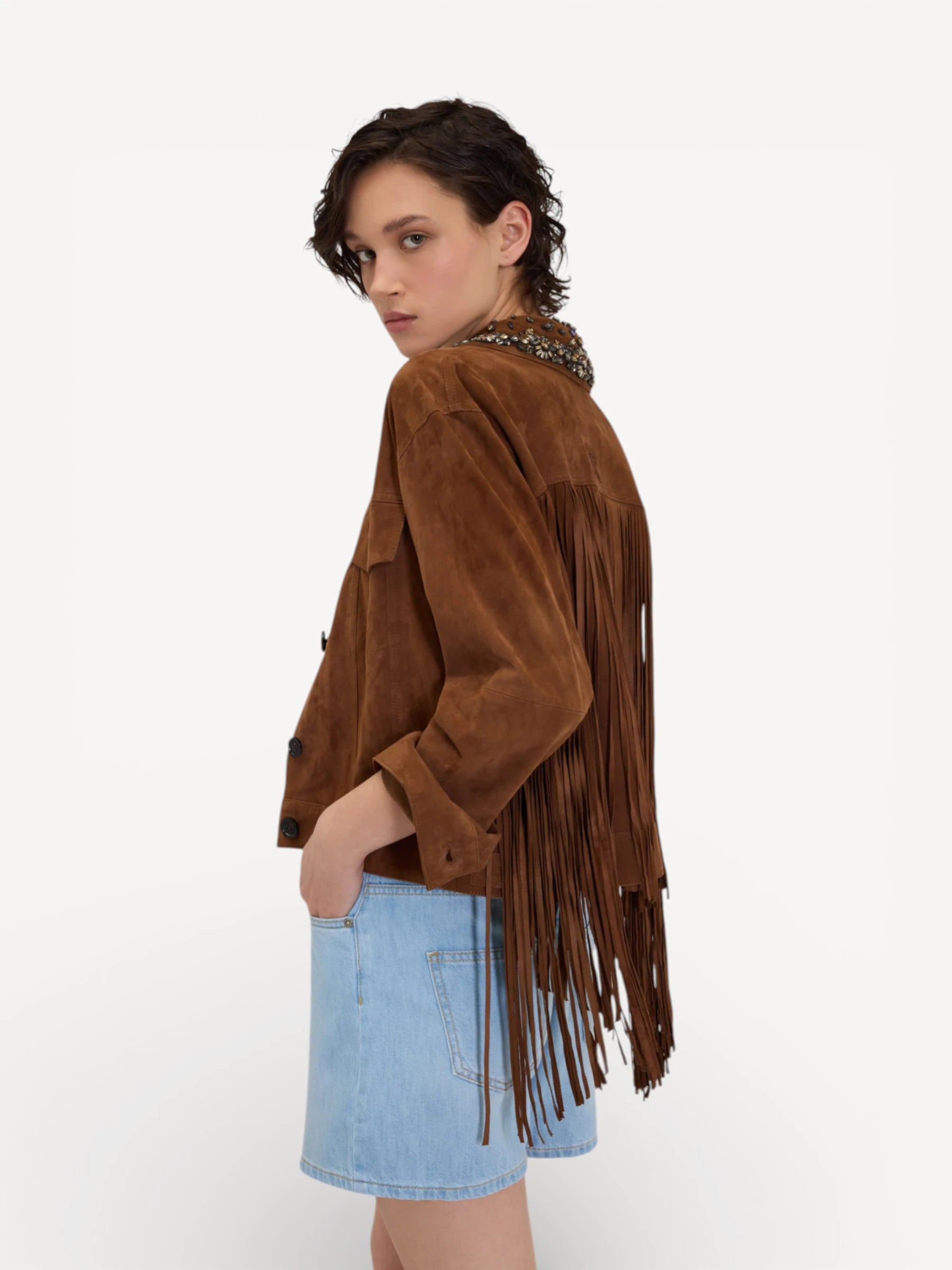 Suede Leather Jacket - Bruin