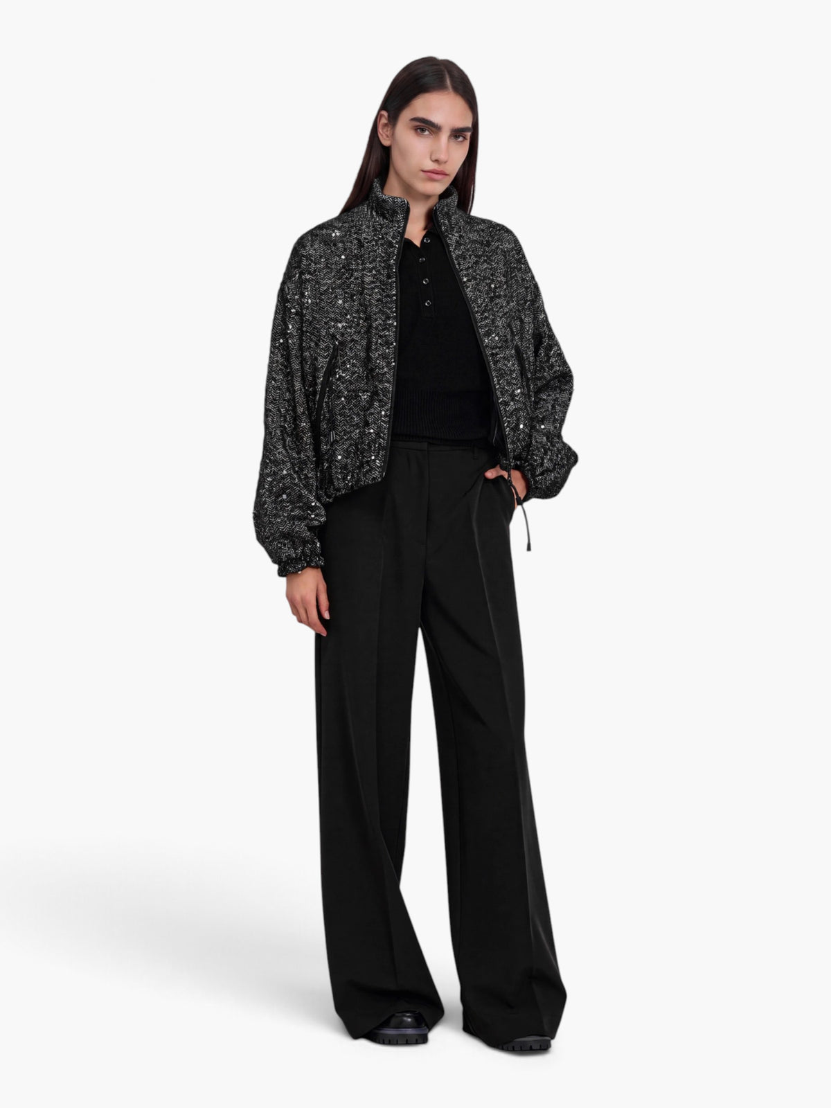 Jacket - Zwart/Off white