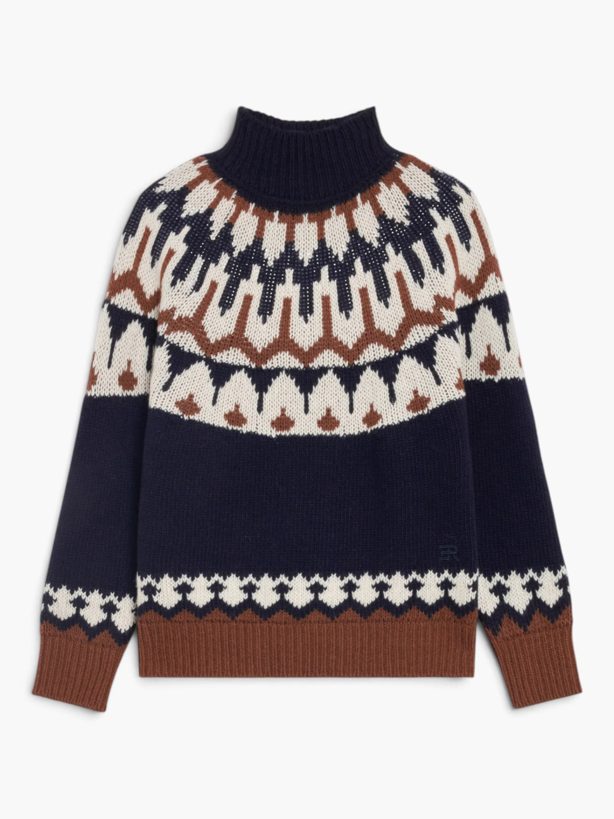 Turtleneck sweater D49E M052 E59 - Donkerblauw