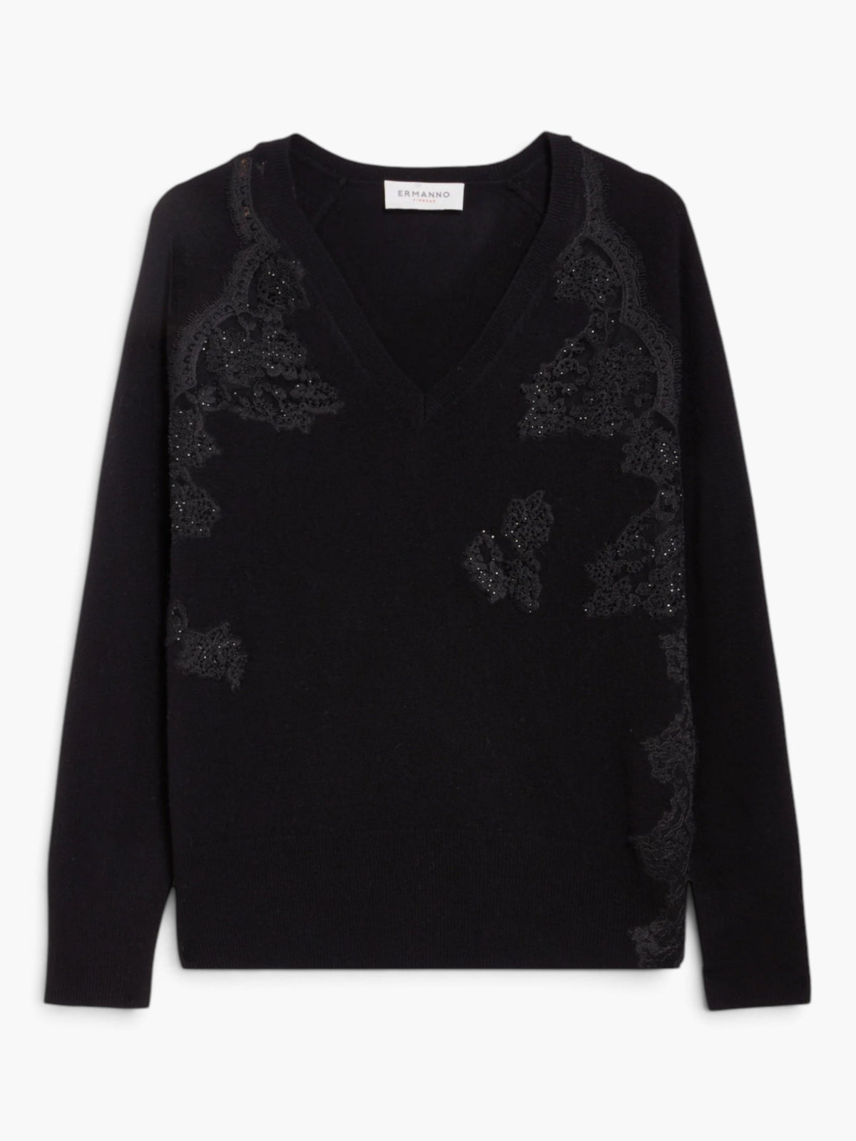 Ermanno Firenze V-Neck Sweater - Zwart