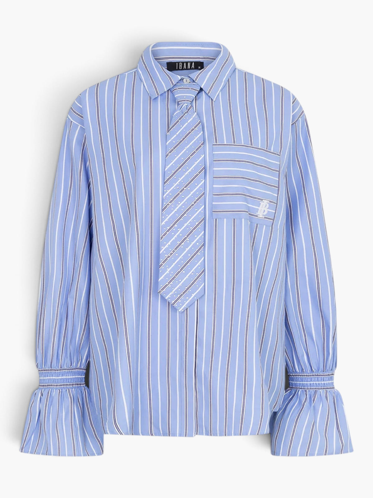 IBANA - Tayla Tie Blouse 302710124 - Lichtblauw