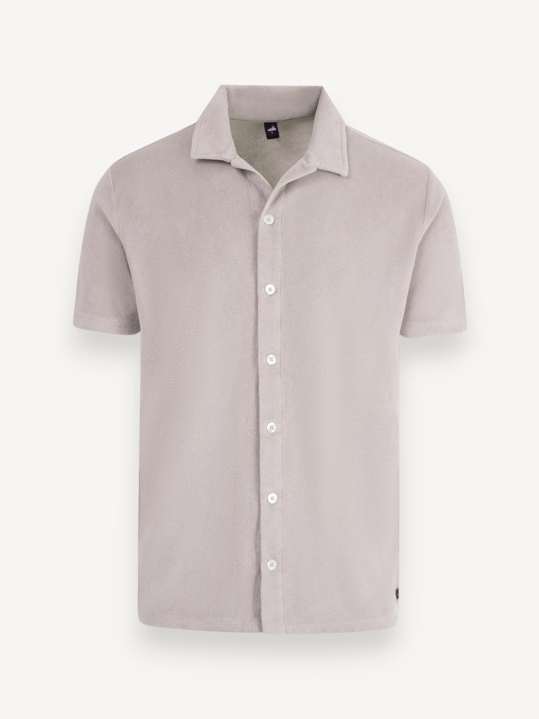 Ryans Towelling Shirt - Stone Grey