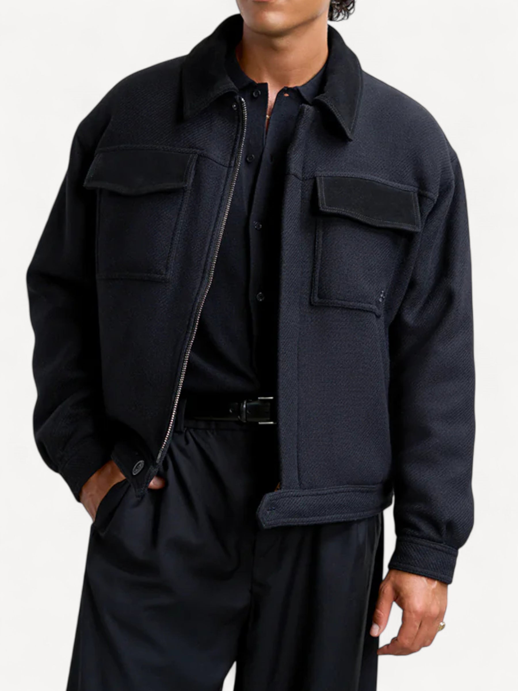 Box Jacket Varsity - Black