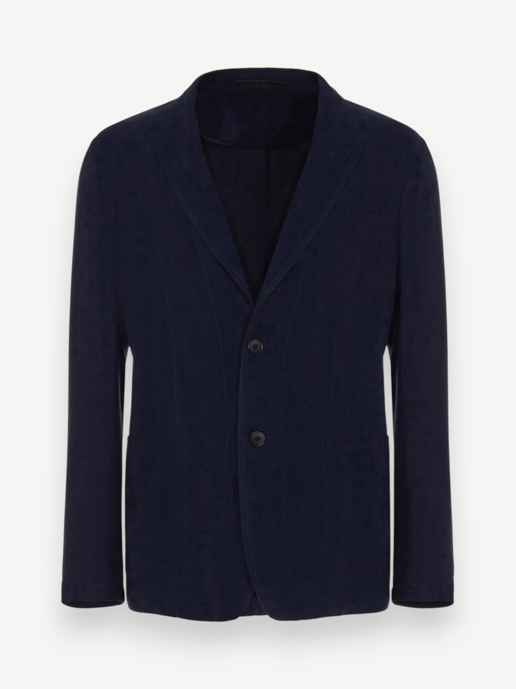 Single Breasted Cupro Jacket- Donkerblauw
