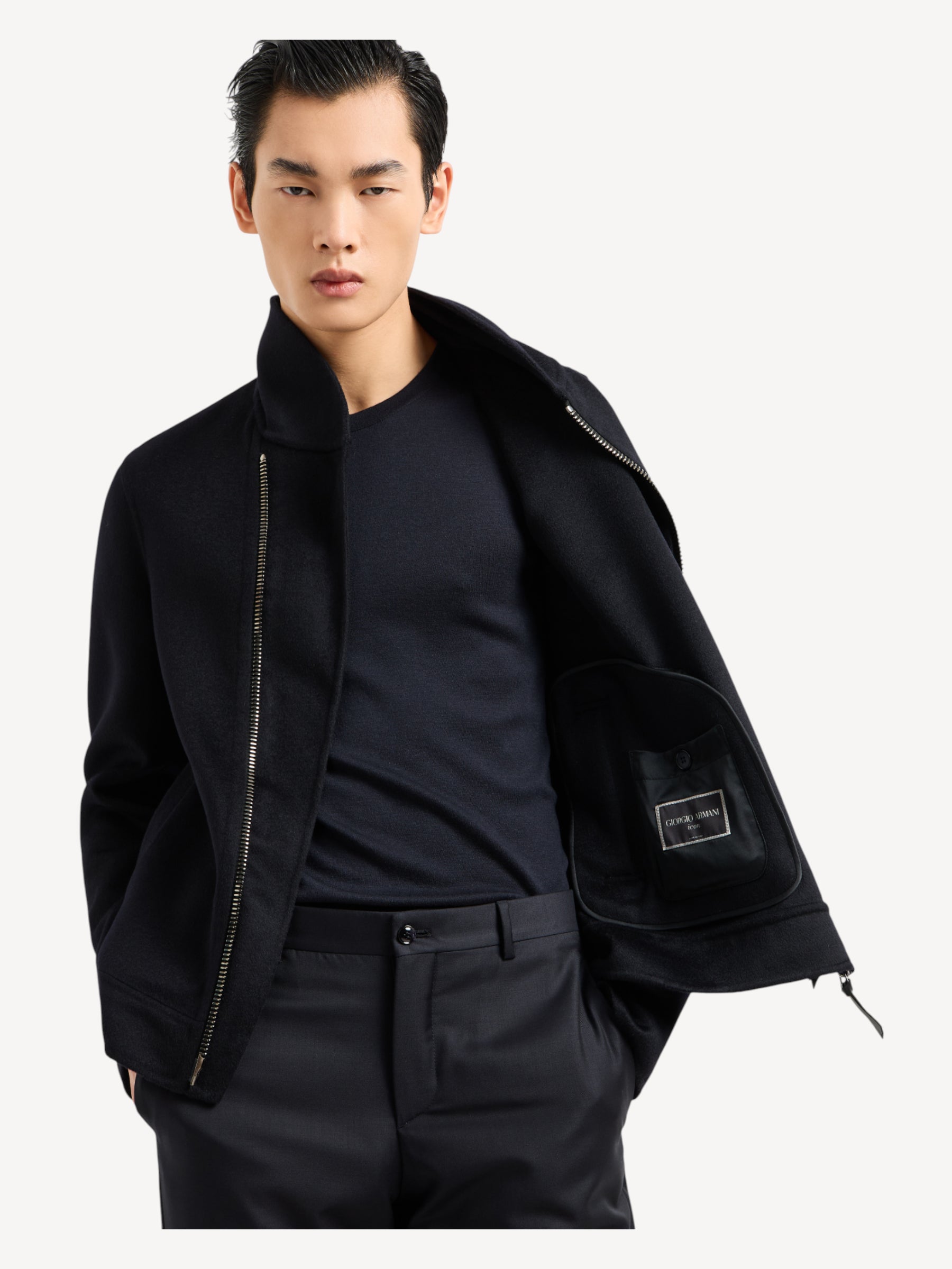 Cashmere Casentino Wool Blouson - Dark Navy