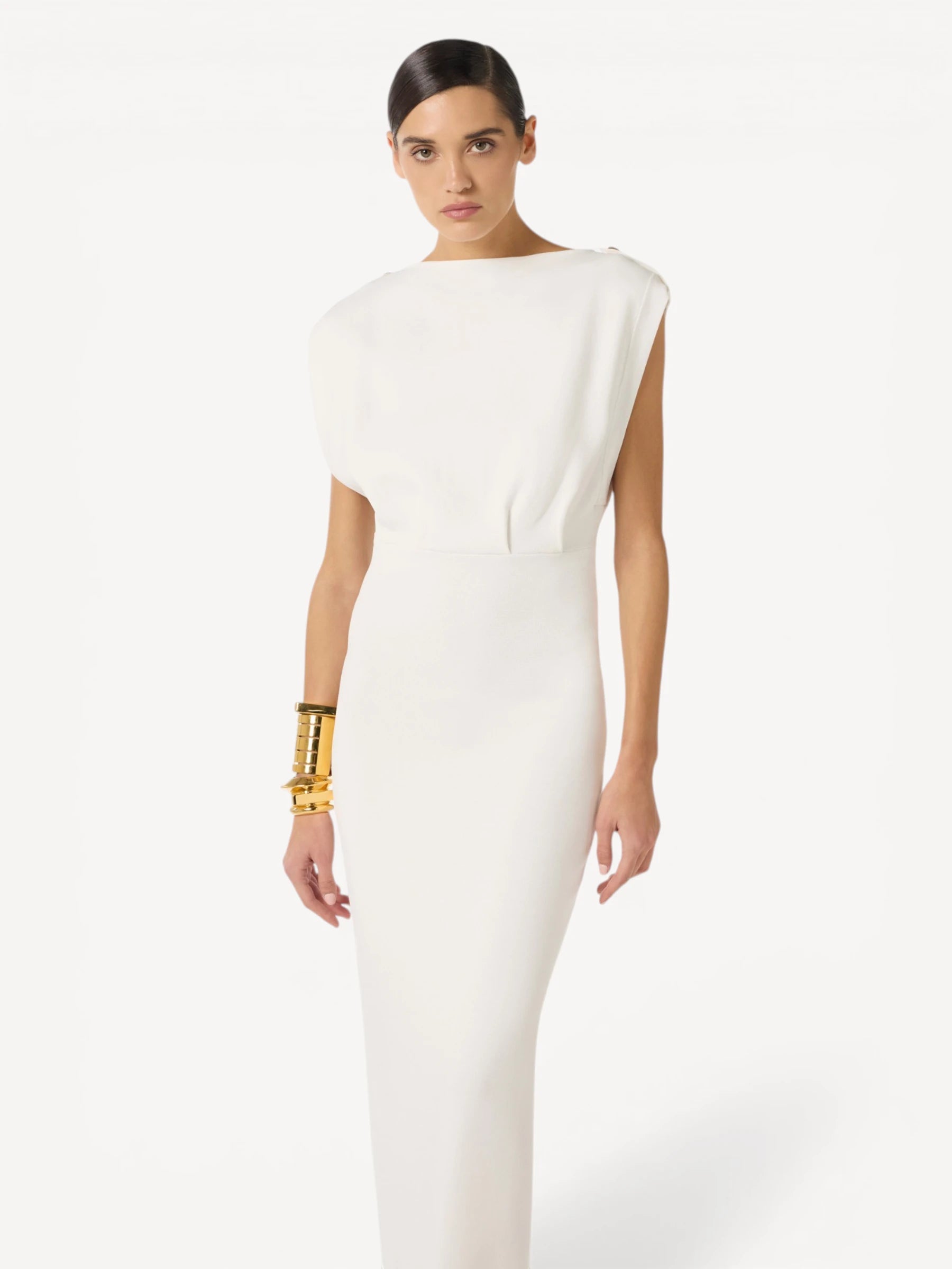 Milano Stitch Knit Dress - Wit