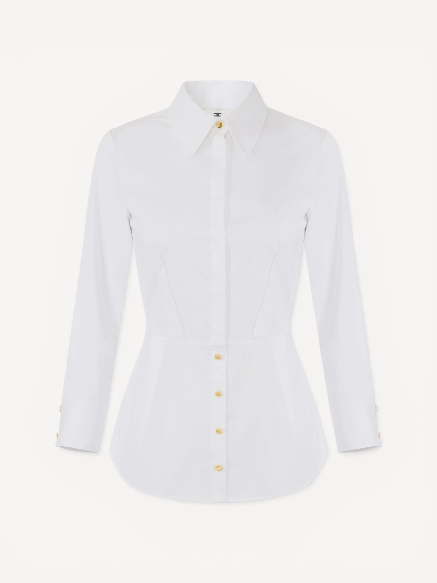 Stretch Cotton Shirt - Wit